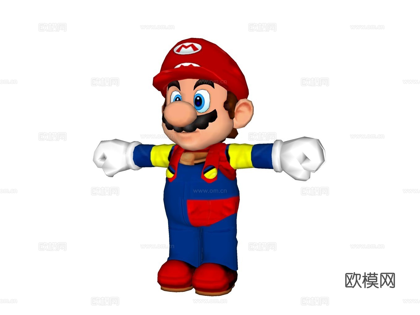 马里奥公仔su模型