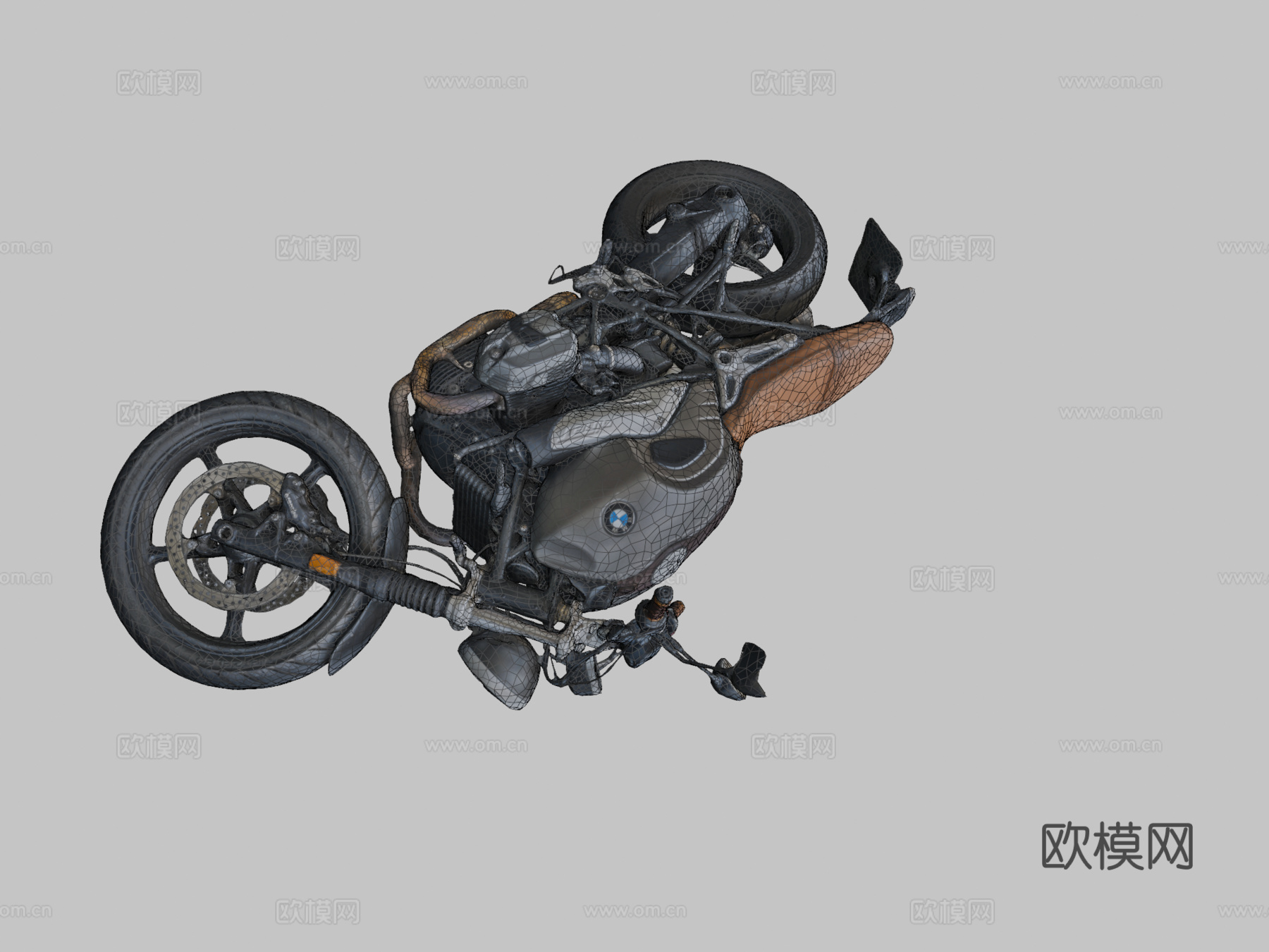 摩托车原始摄影测量扫描su模型