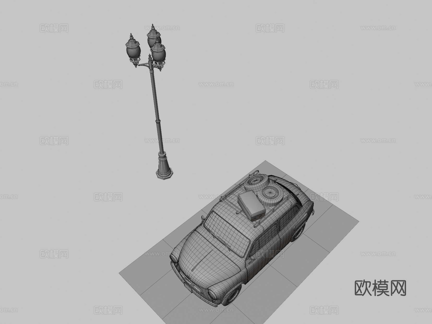 汽车场景su模型