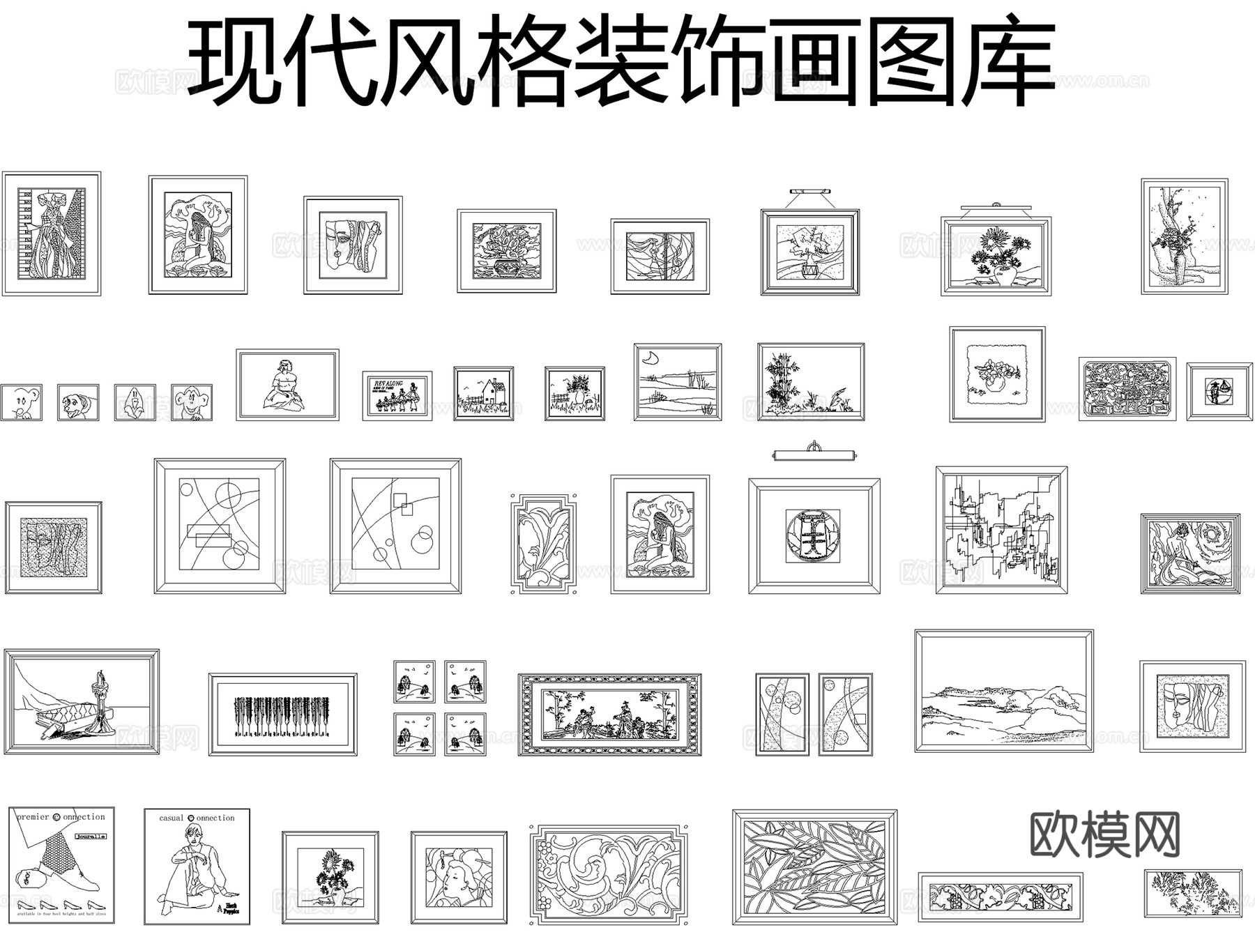 艺术装置陈设雕塑装饰画工艺品石膏人像图块图库CAD施工图集cad施工图cad施工图