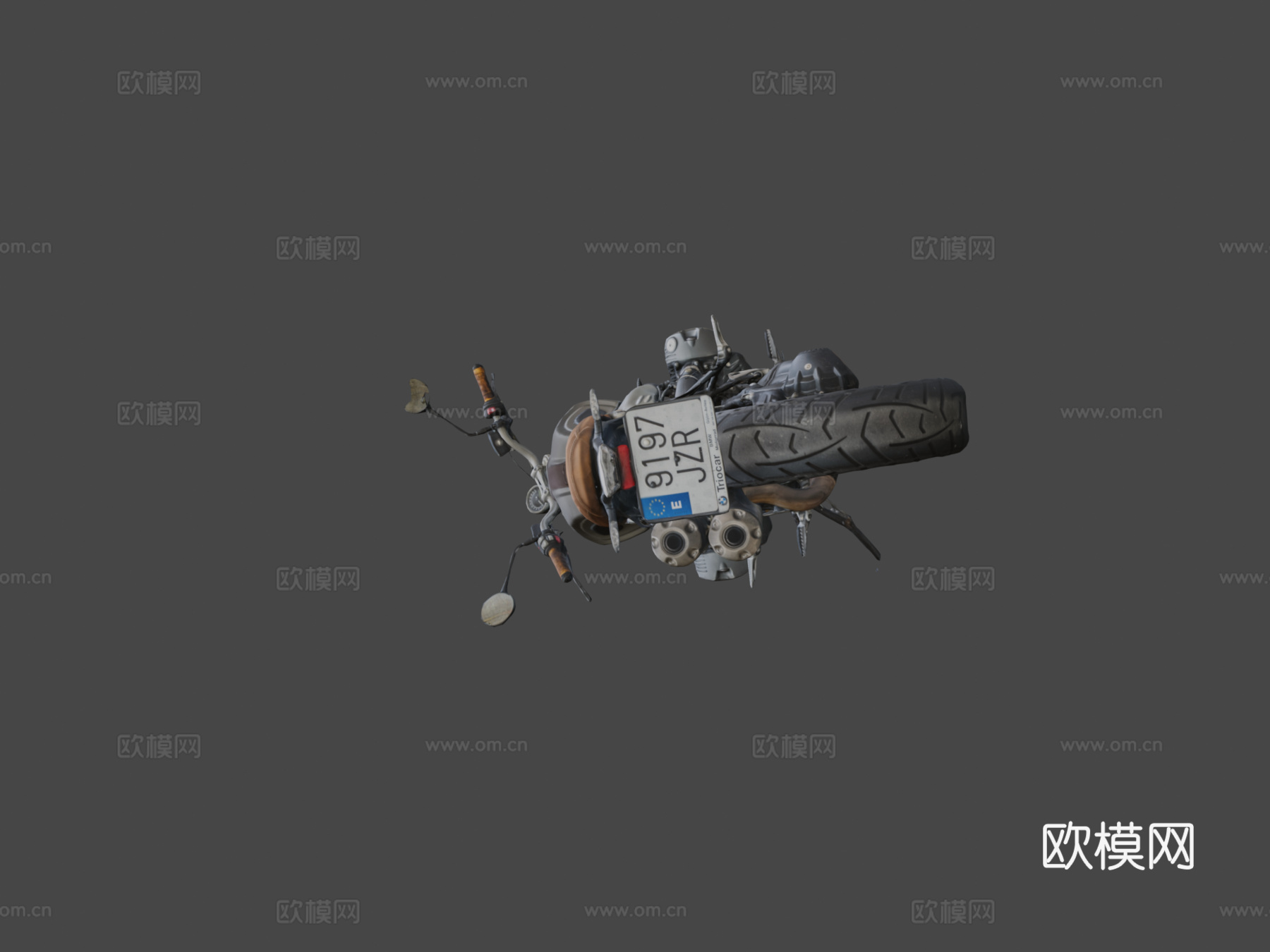 摩托车原始摄影测量扫描su模型