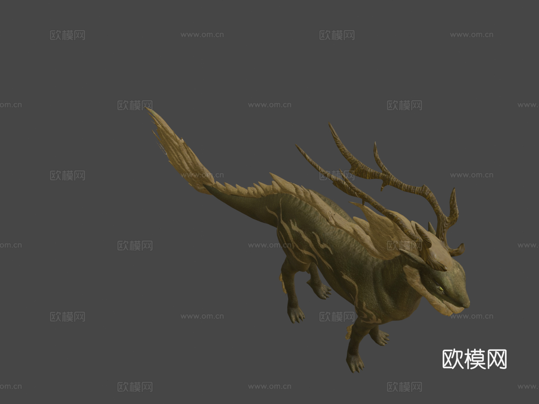 作品集七  麒麟 游戏资源su模型