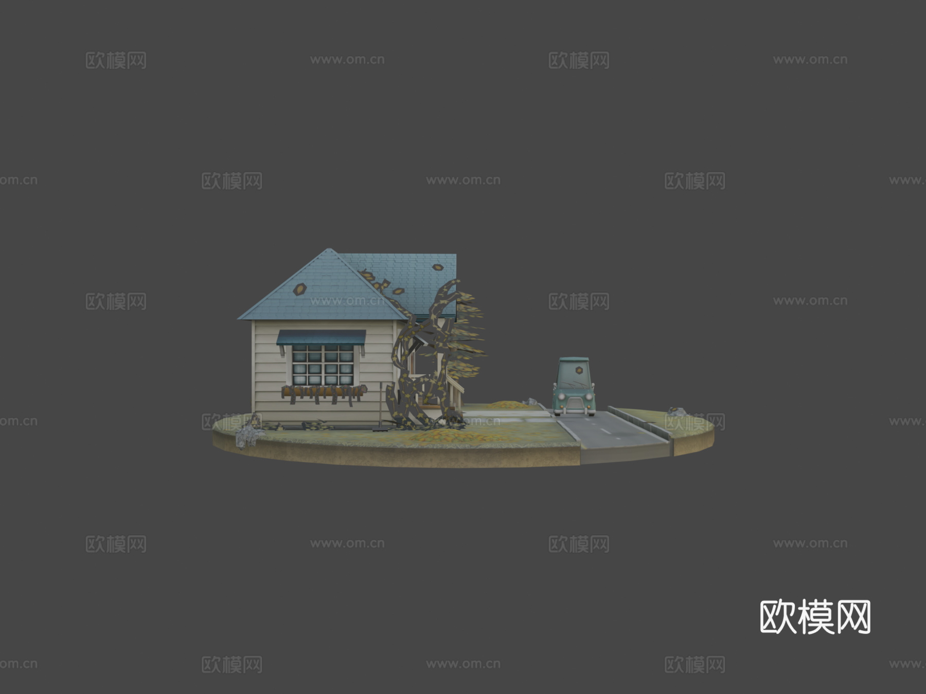 秋日房屋su模型