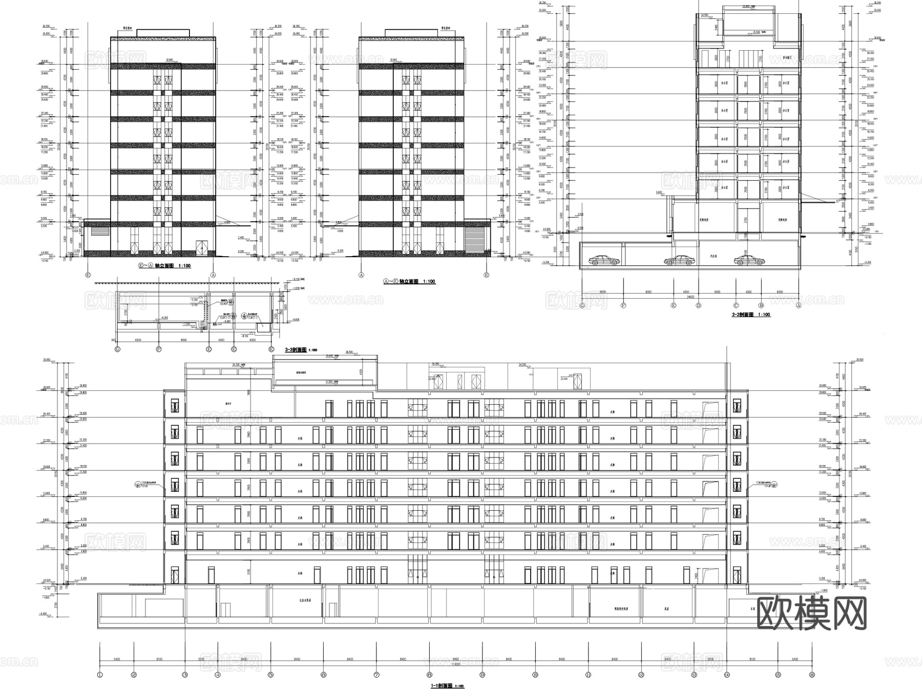 汝州公共卫生综合服务中心主楼办公楼建筑CAD施工图cad施工图cad施工图