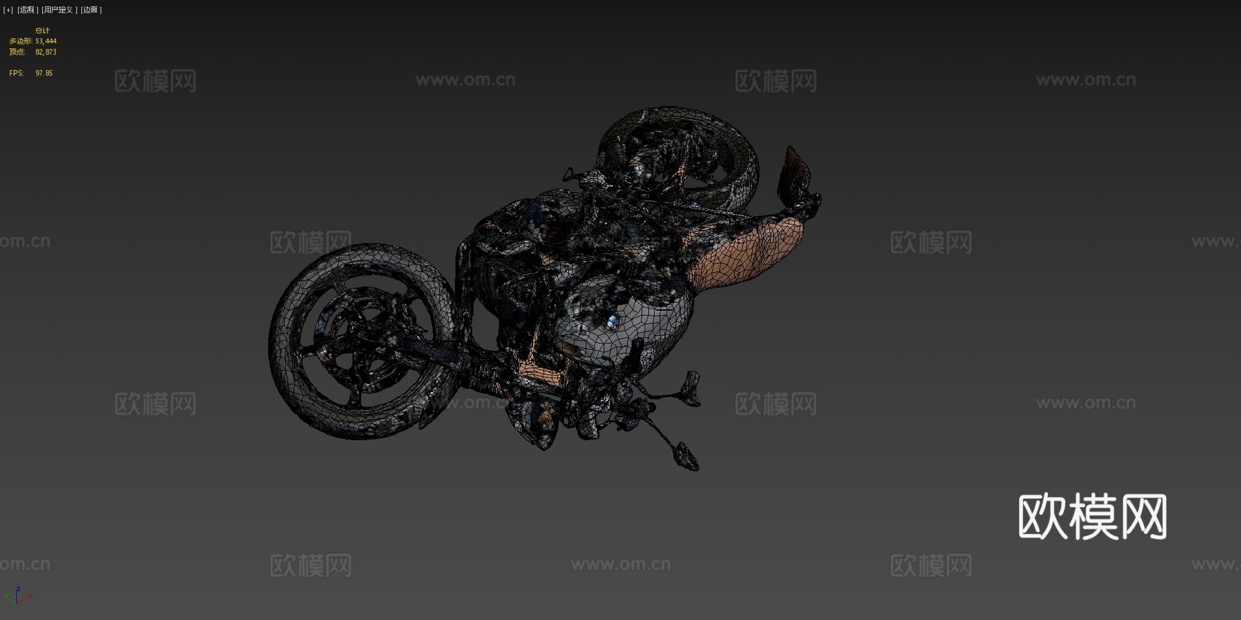 摩托车原始摄影测量扫描su模型