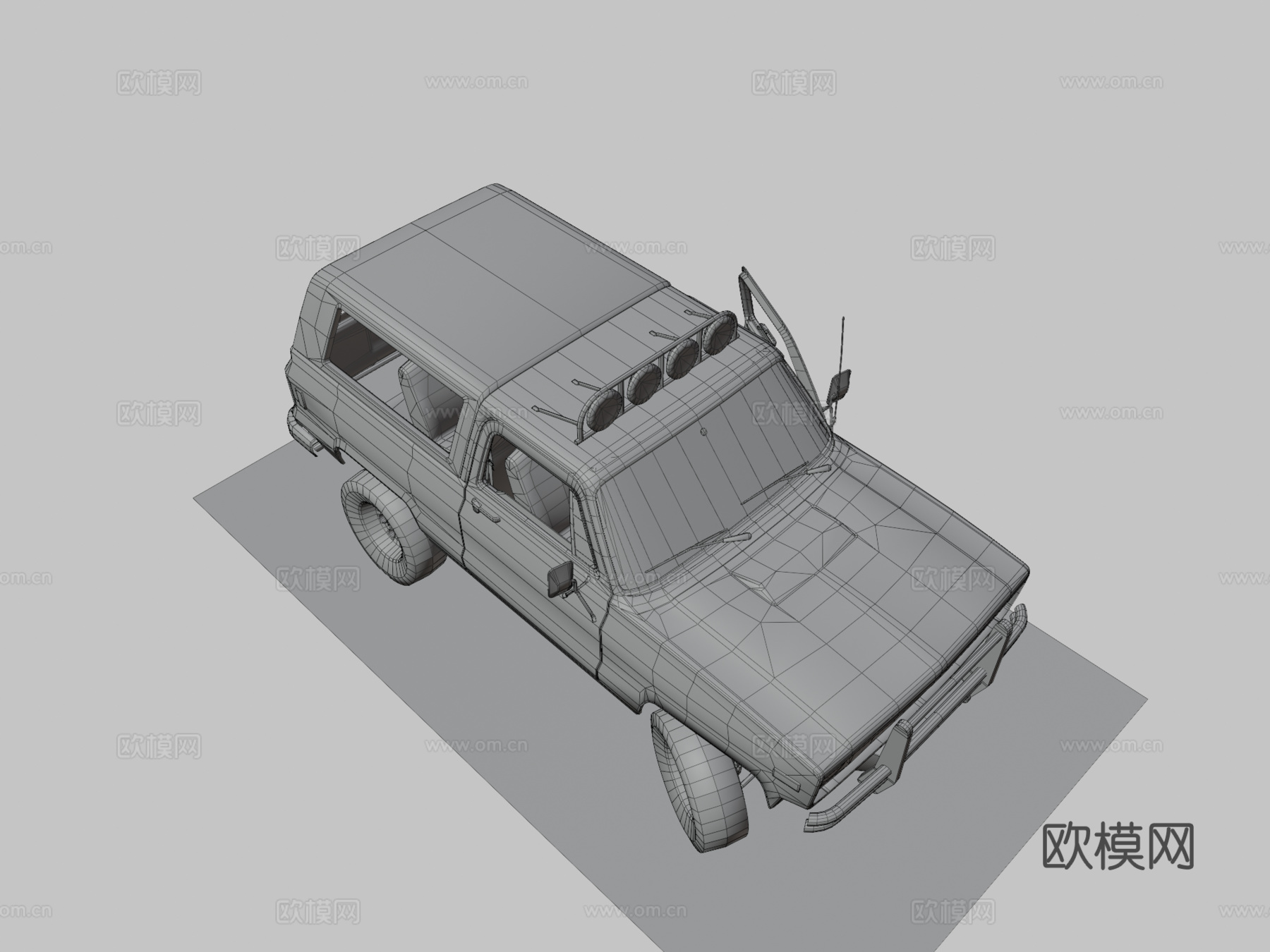 绝地求生皮卡su模型