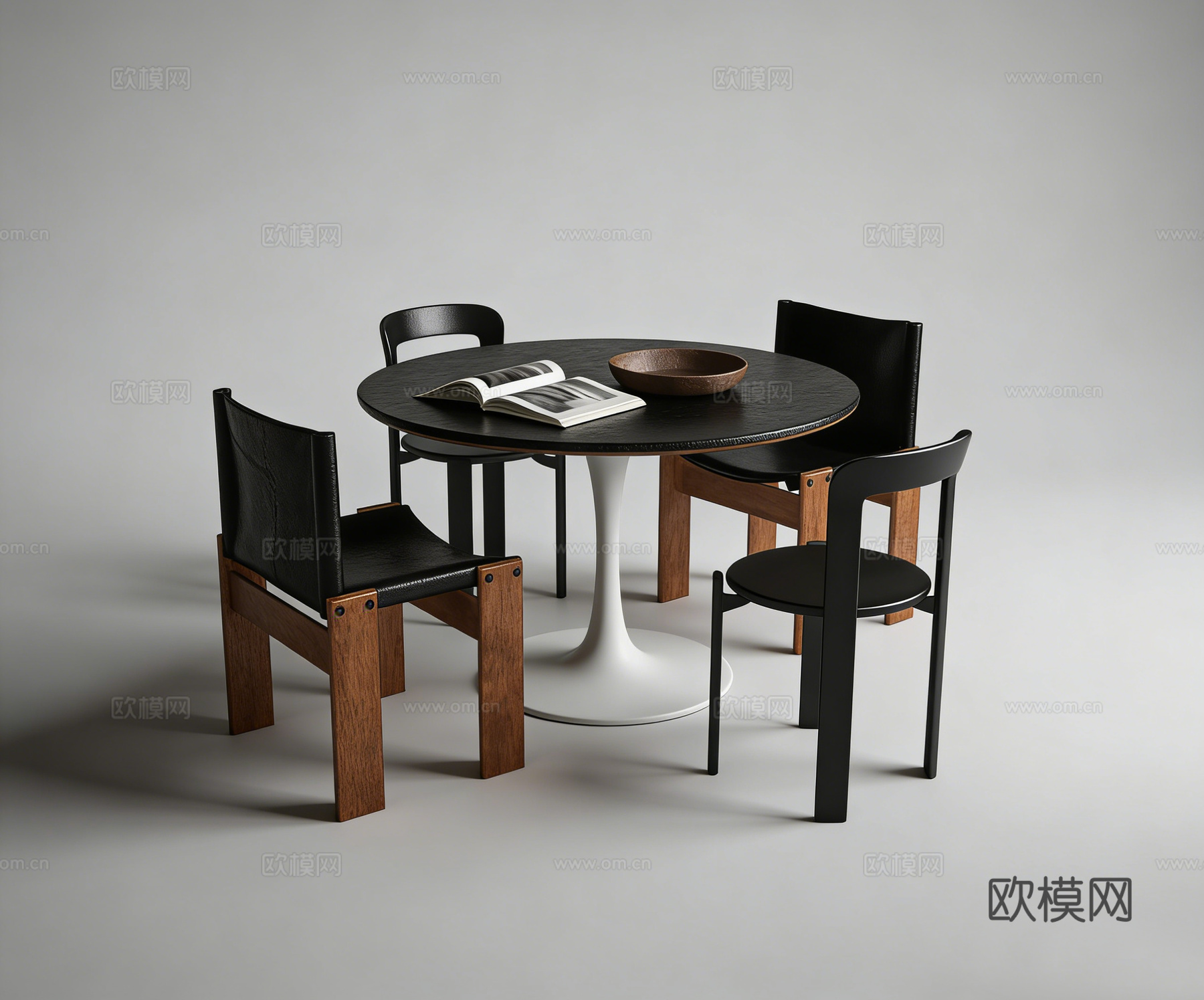 中古书桌餐桌su模型