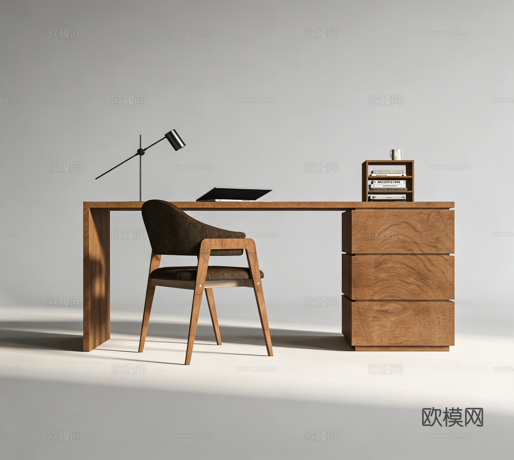 现代书桌su模型