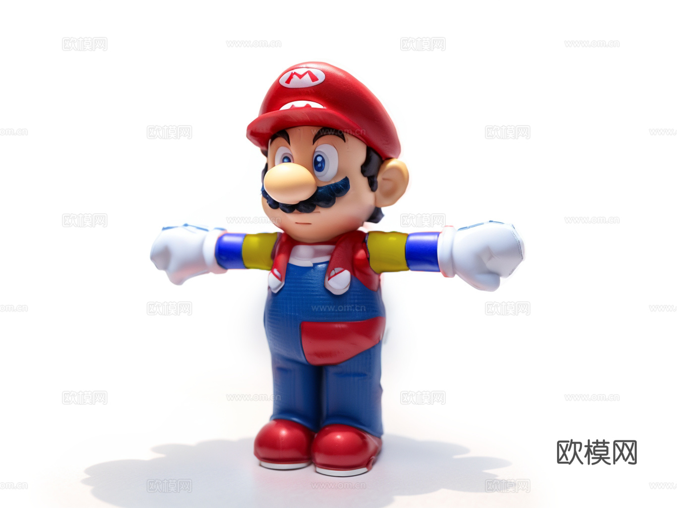 马里奥公仔su模型