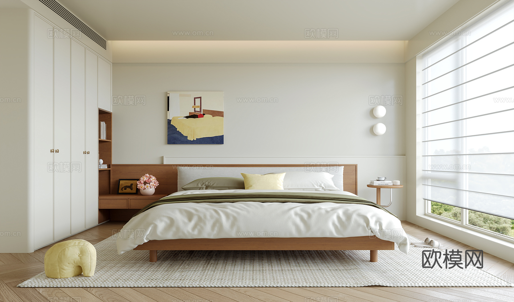 包豪斯卧室su模型