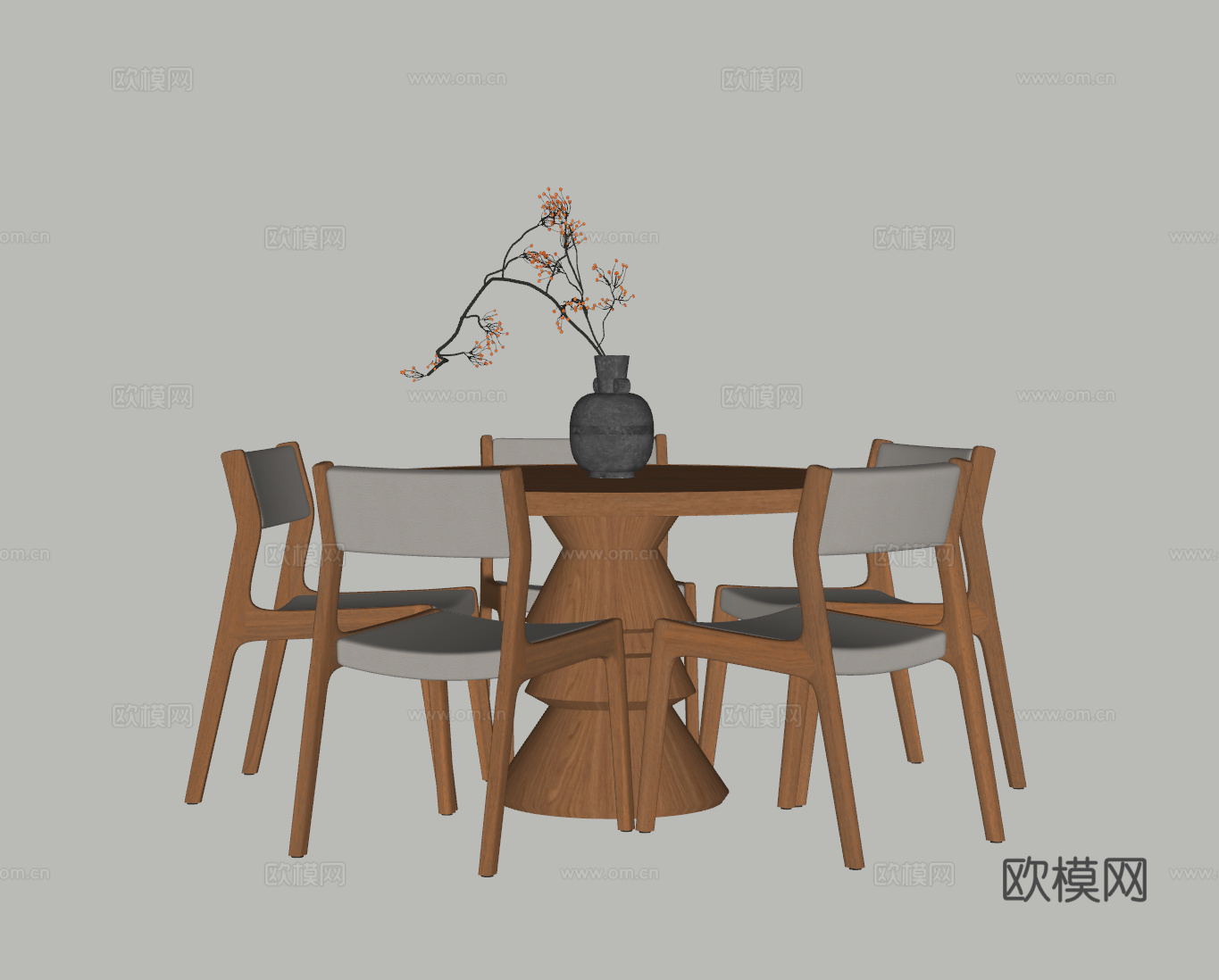 中古餐桌su模型