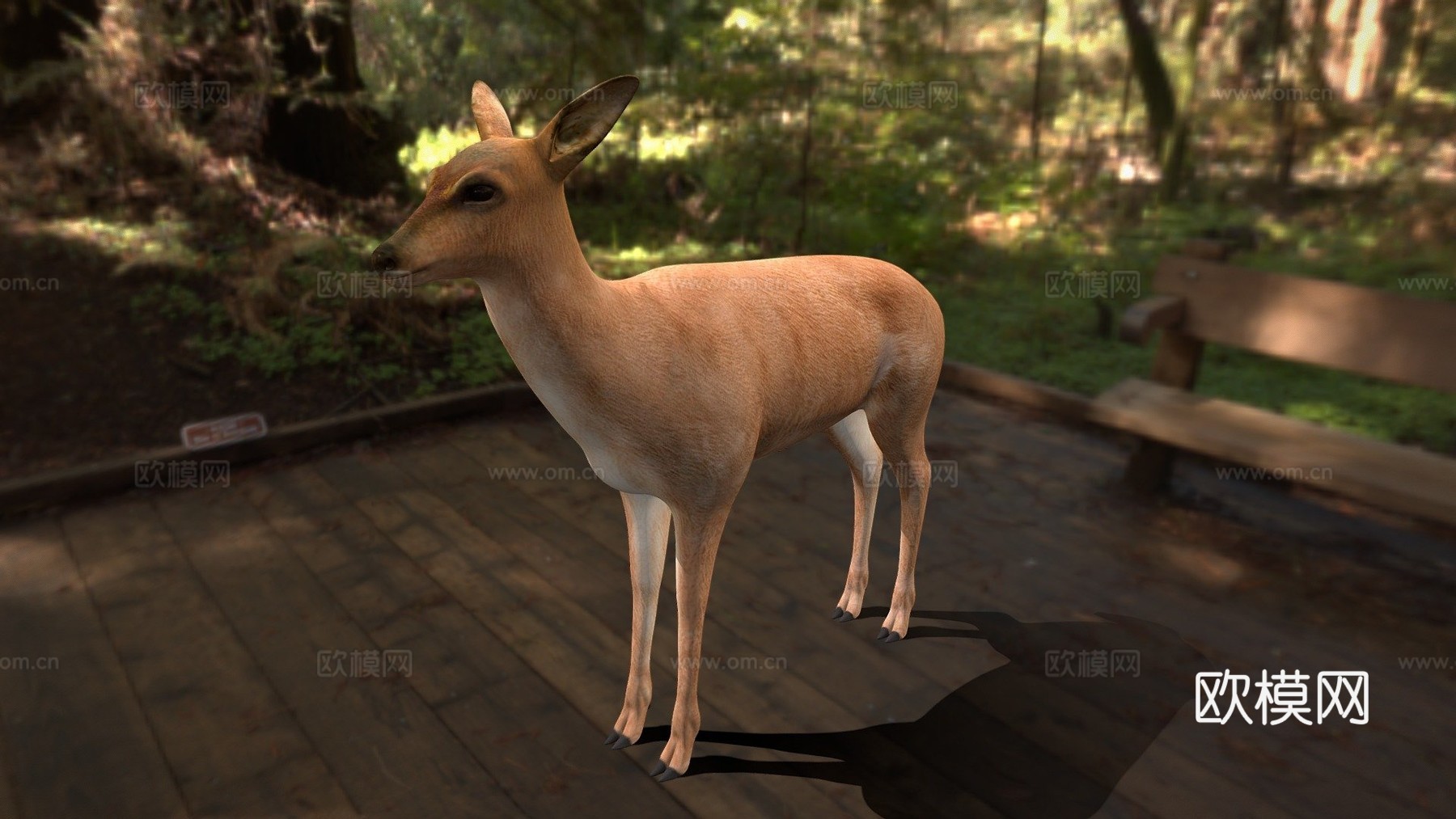 鹿三维su模型