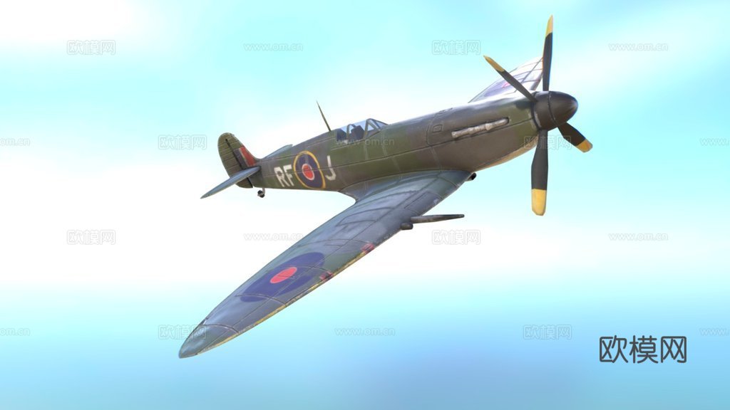超级马林喷火战斗机su模型