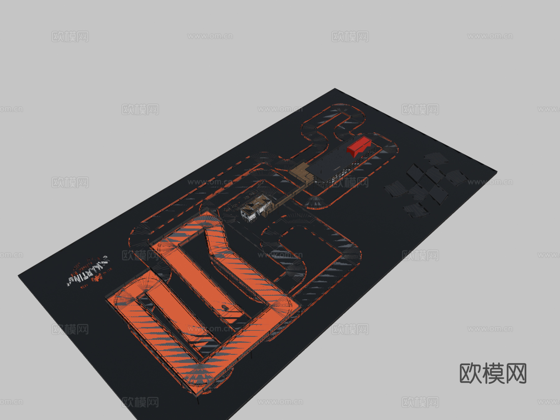 JMK约翰马丁卡丁车新赛道su模型