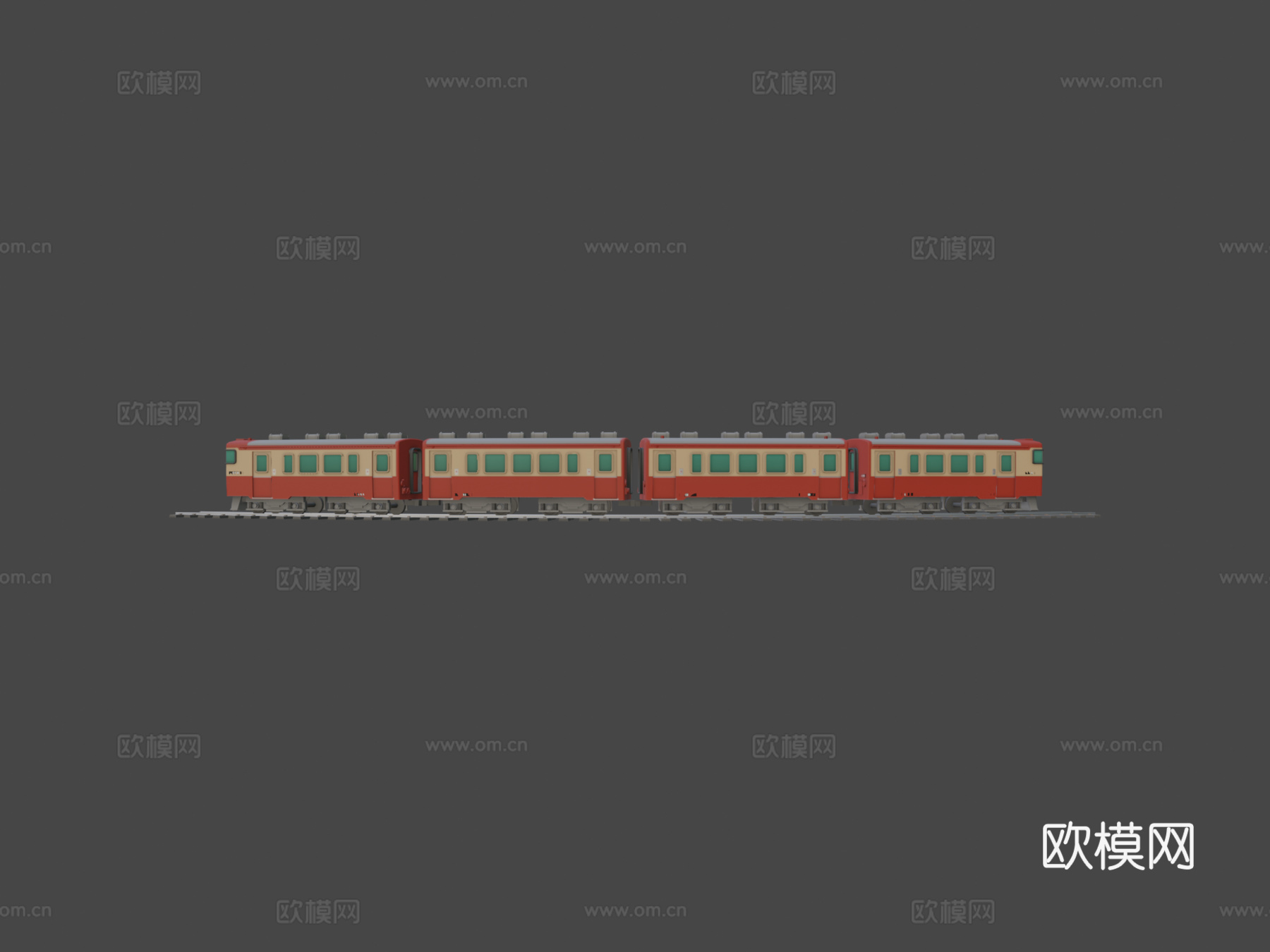 卡通通勤列车su模型