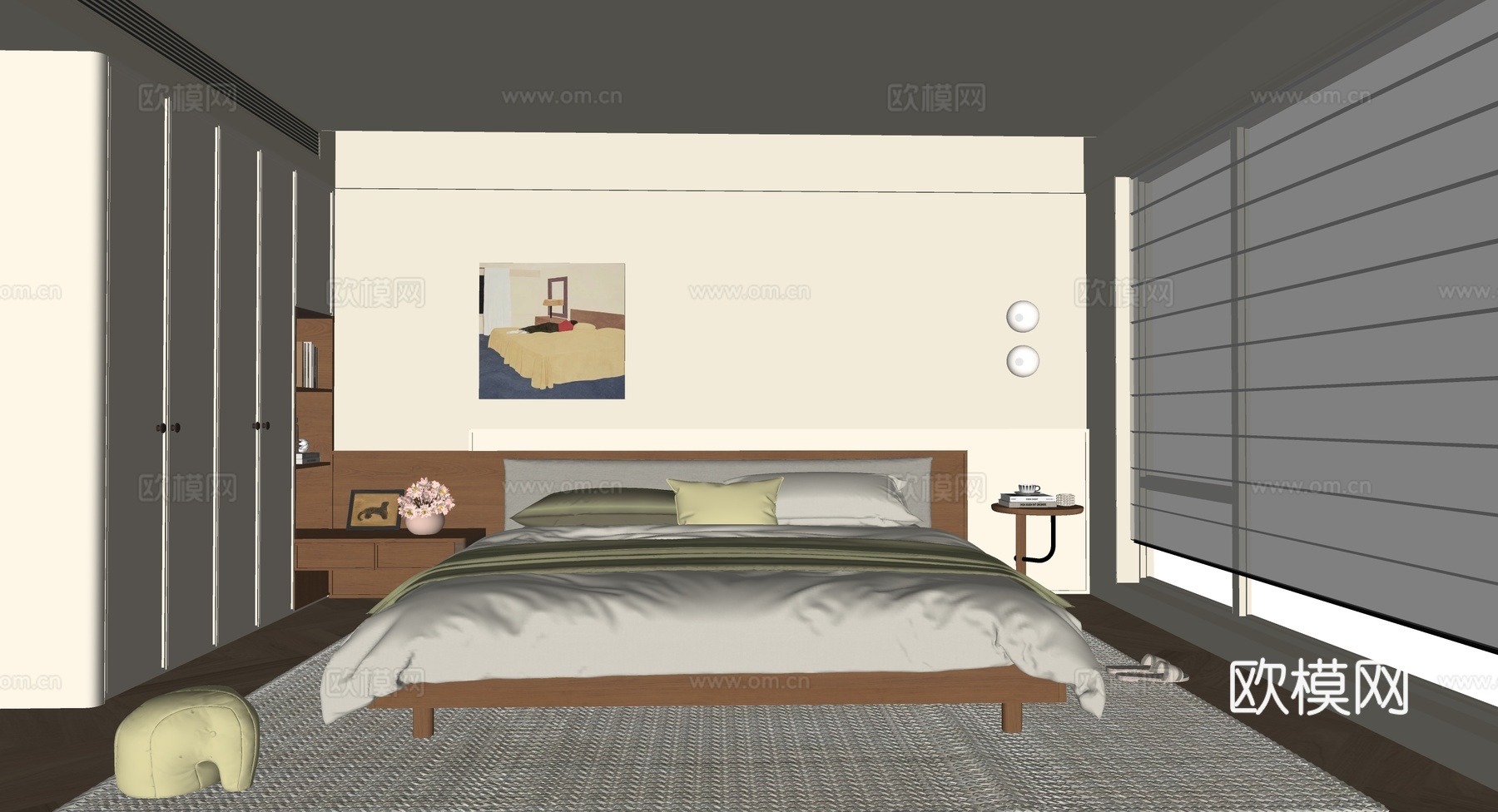 包豪斯卧室su模型