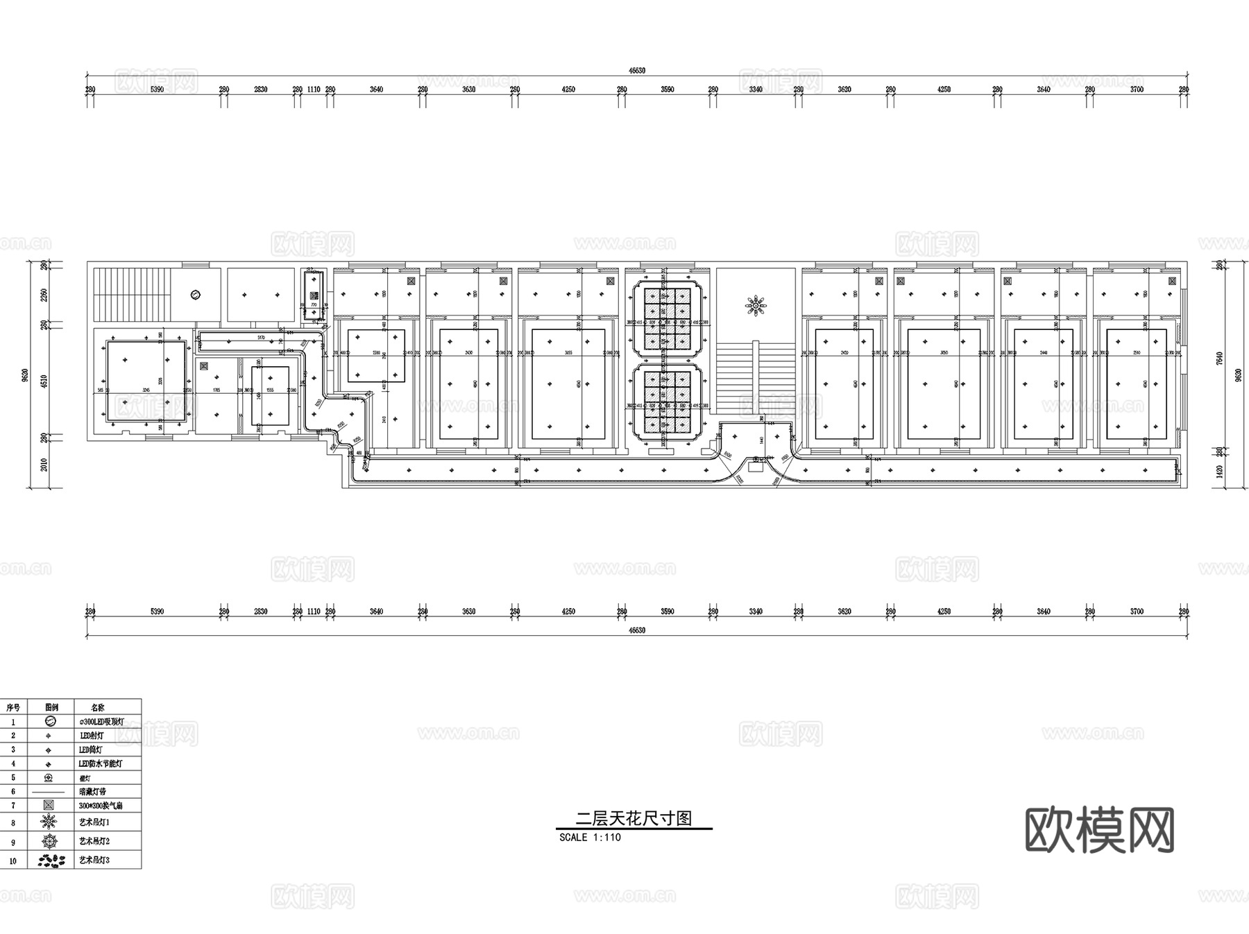 按摩推拿室美容理疗平面系统图室内工装CAD施工图cad施工图