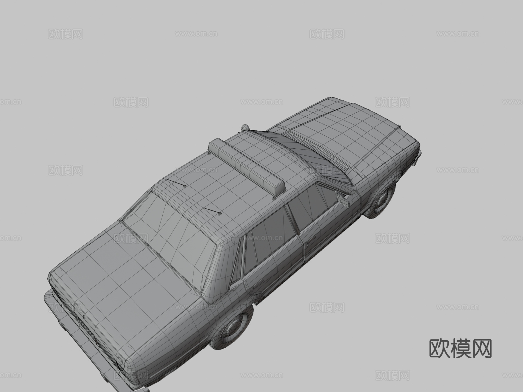 费尔黑文LT 80警用巡逻车低多边形su模型