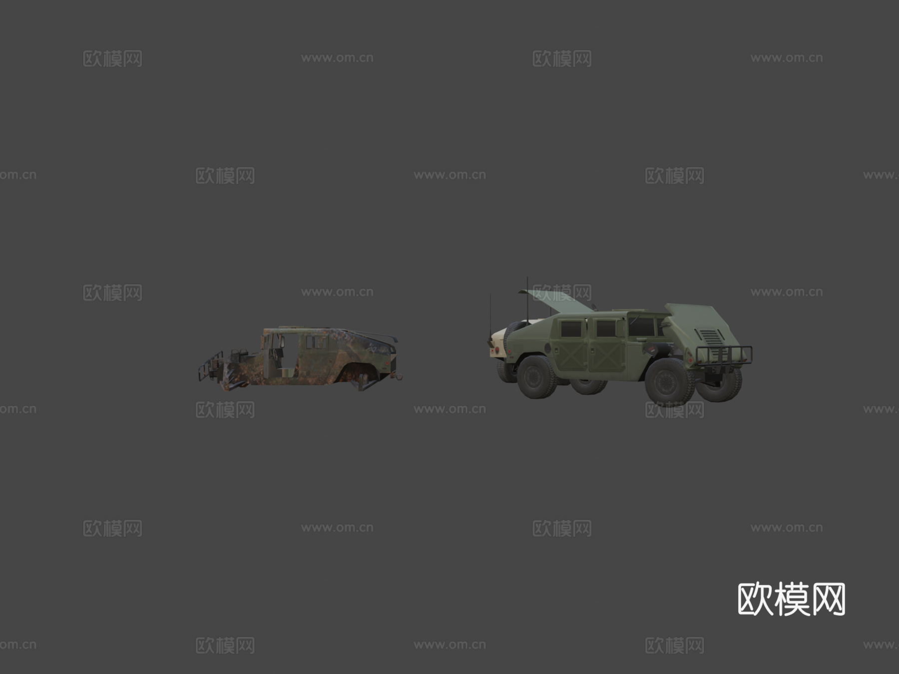 AM通用M998悍马su模型