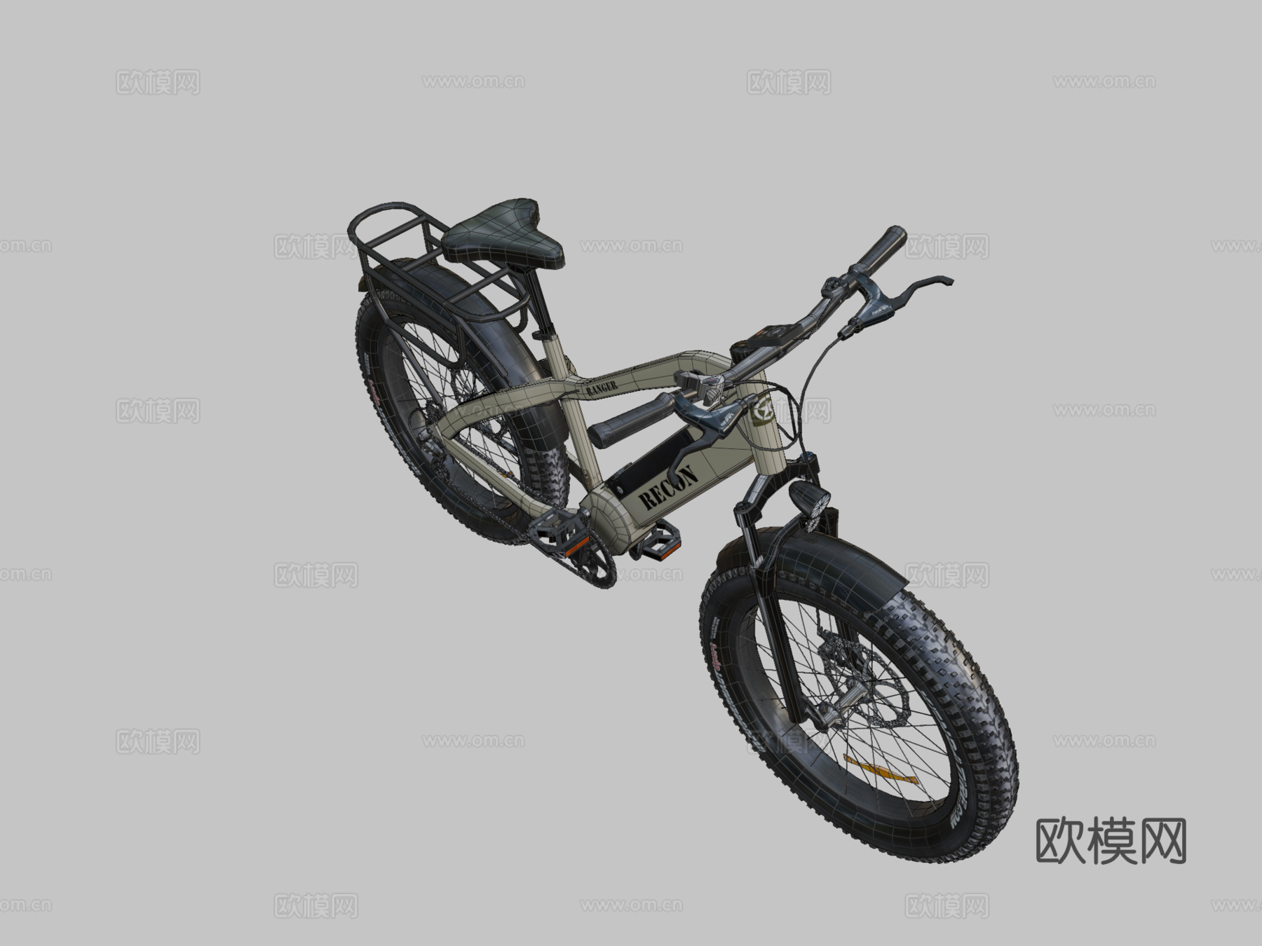 侦察游侠电动自行车su模型