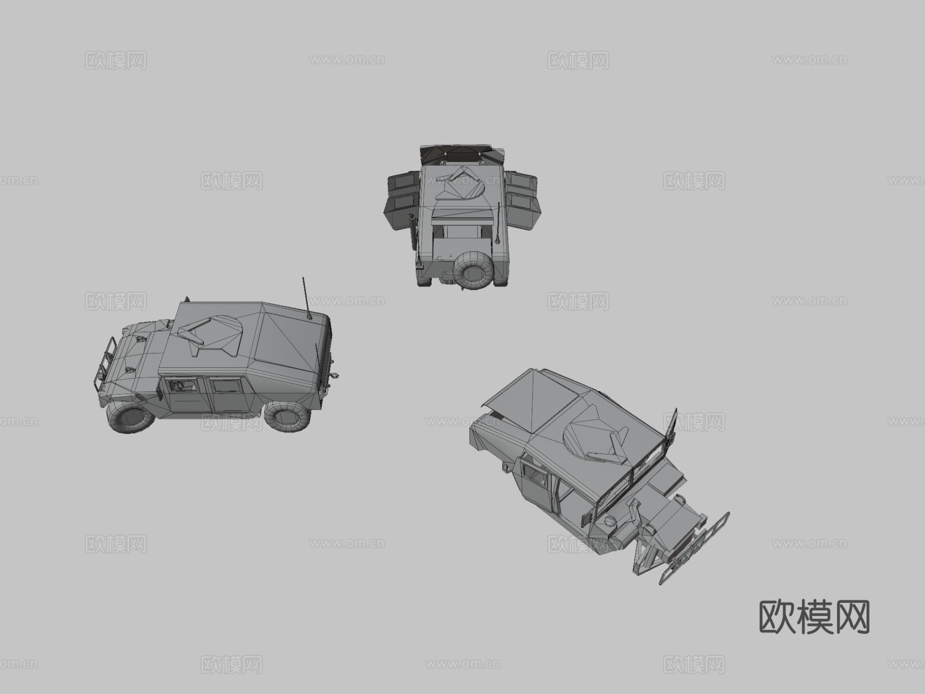 AM通用M998悍马su模型