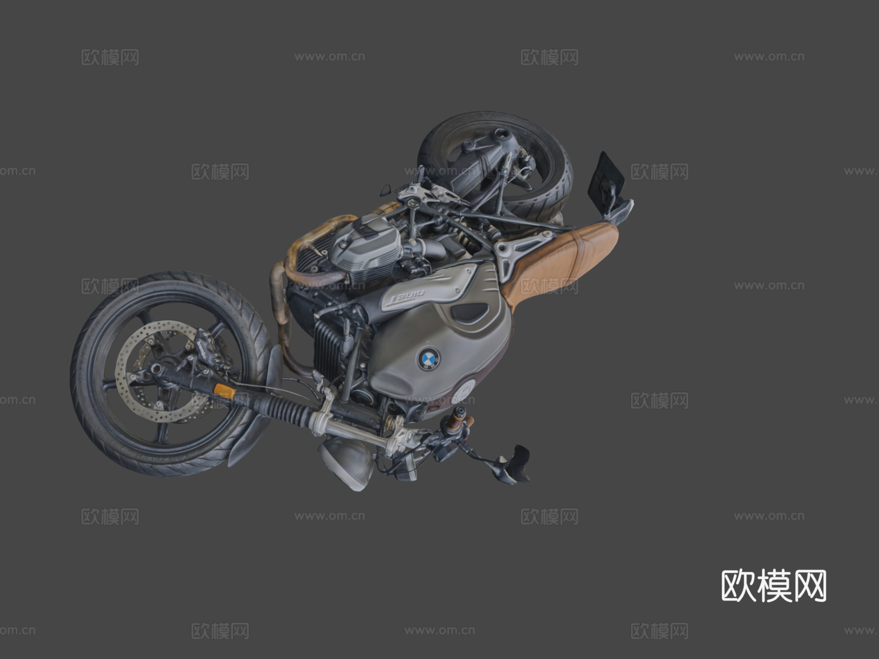 摩托车原始摄影测量扫描su模型