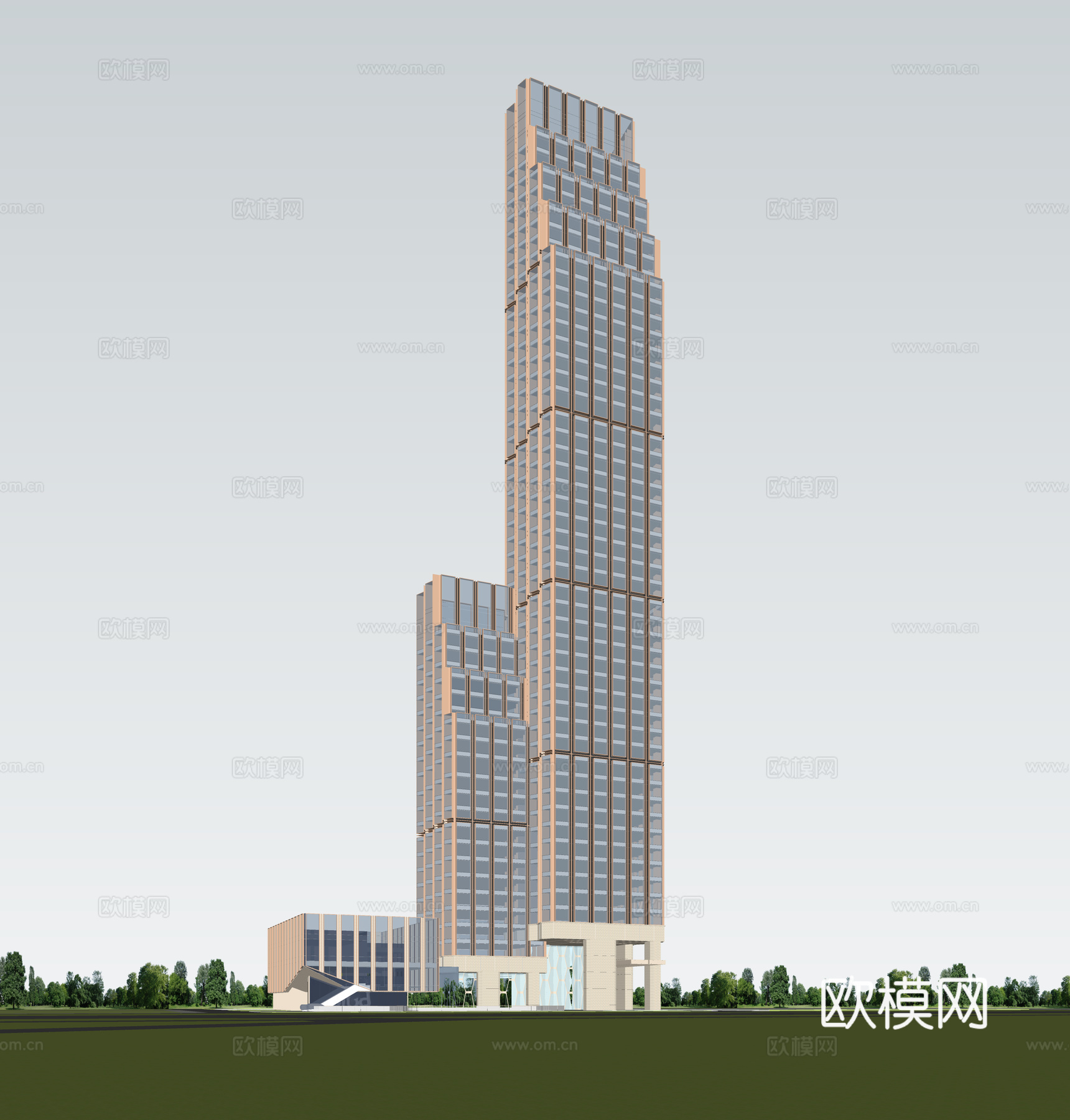 现代酒店 高层酒店 多层酒店 旅馆 酒店建筑su模型