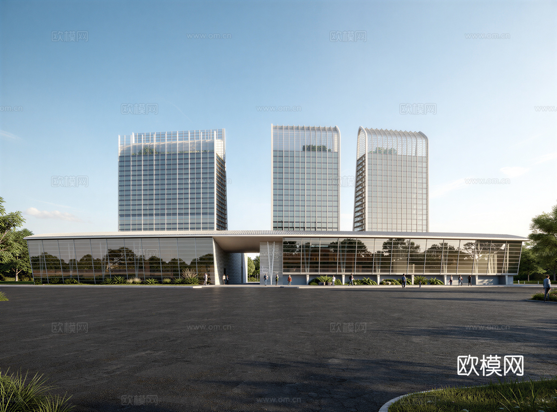 现代酒店 高层酒店 多层酒店 旅馆 酒店建筑su模型