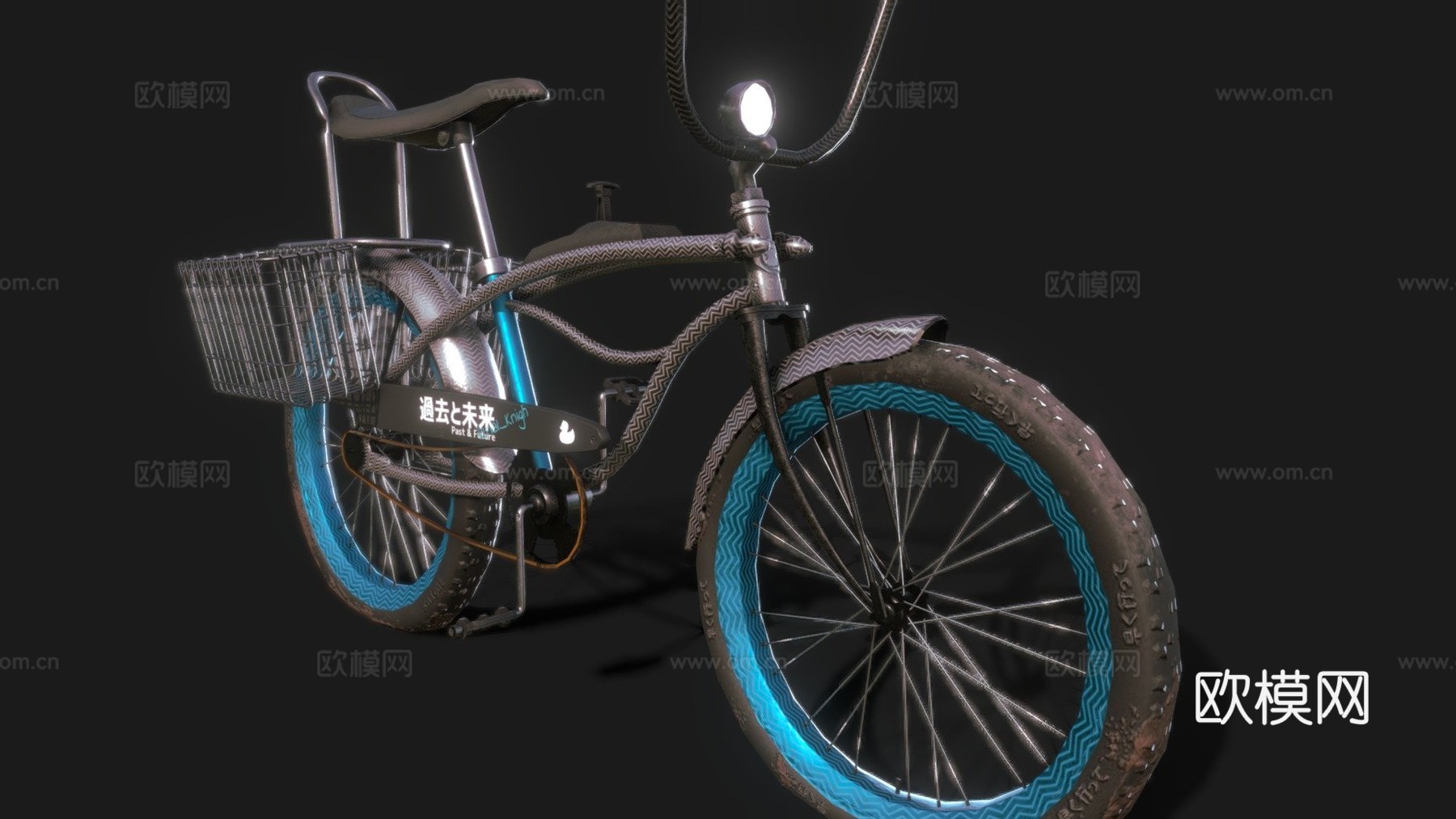 风格化自行车su模型