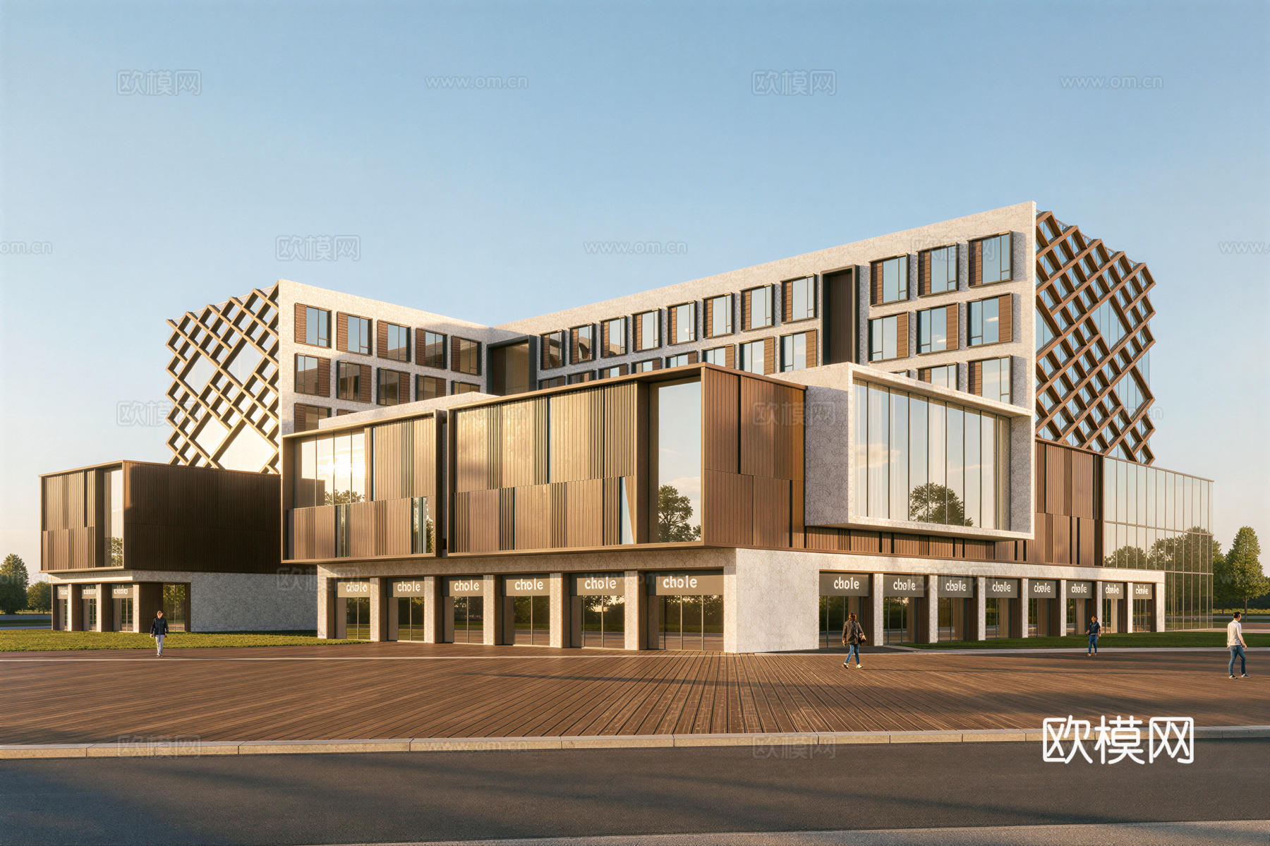 现代酒店 多层酒店 高层酒店 旅馆 酒店建筑su模型