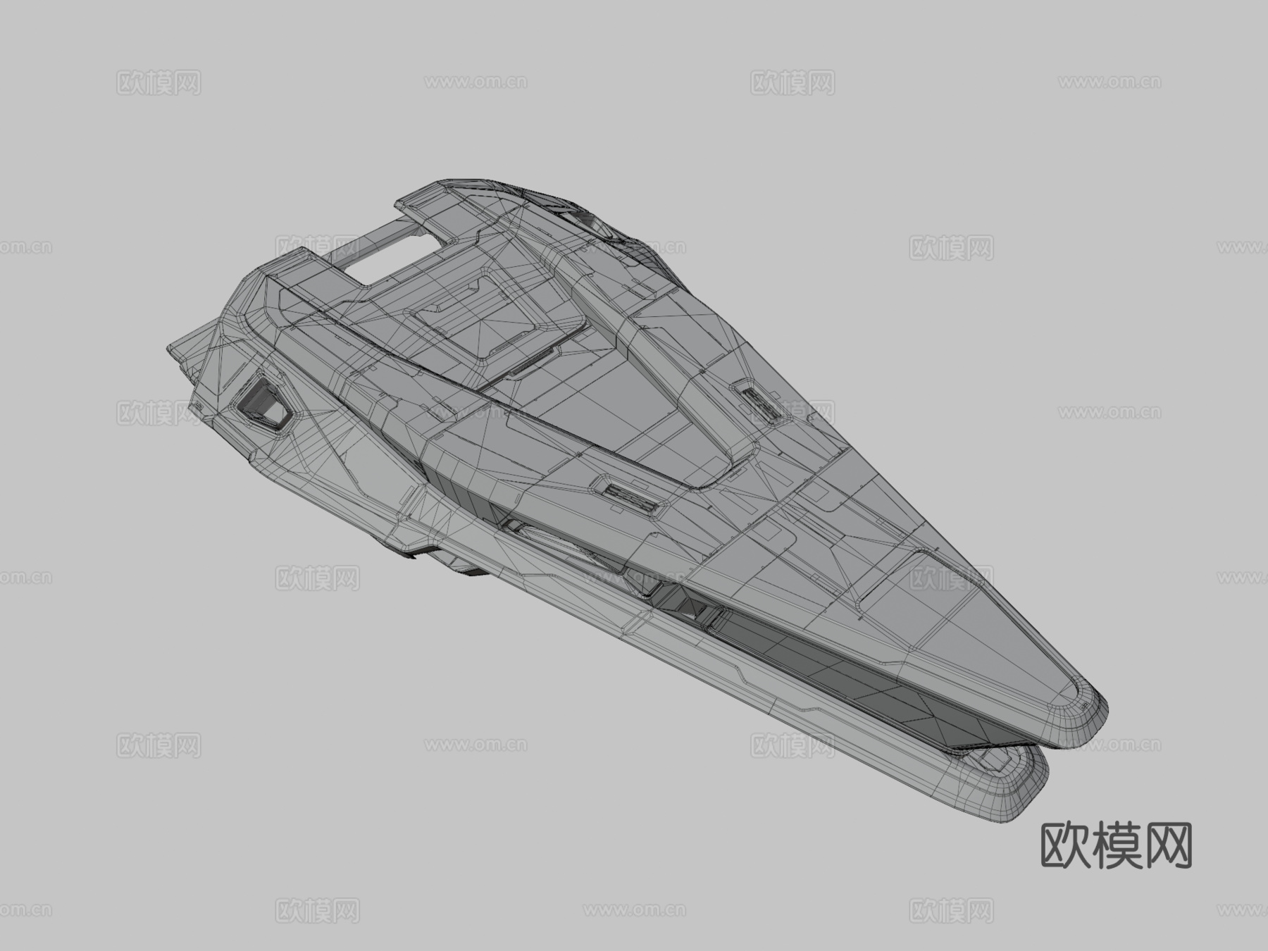 火卫一  太空船 带完整建模内饰su模型