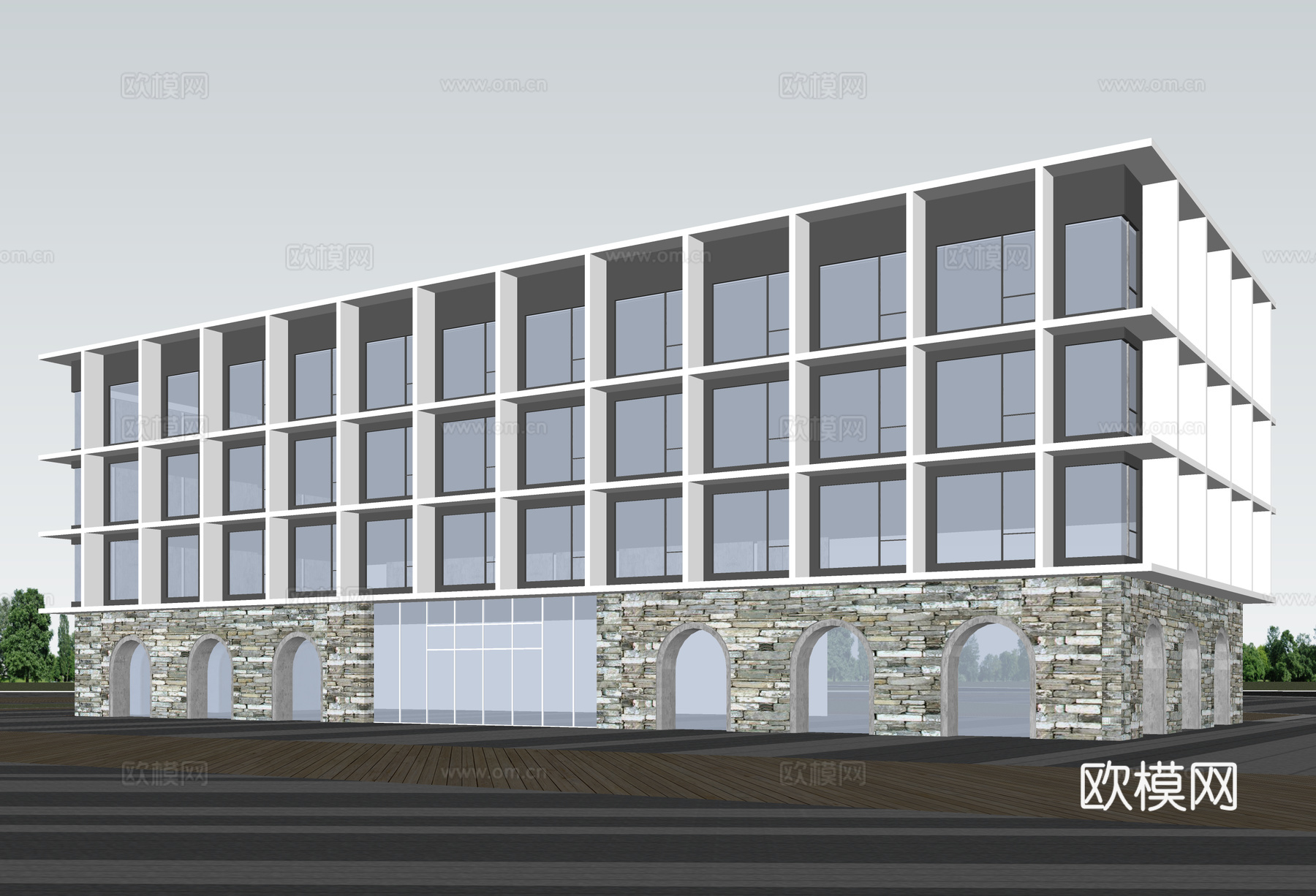 多层公寓 员工宿舍 多层办公 公寓楼 宿舍 宿舍楼su模型