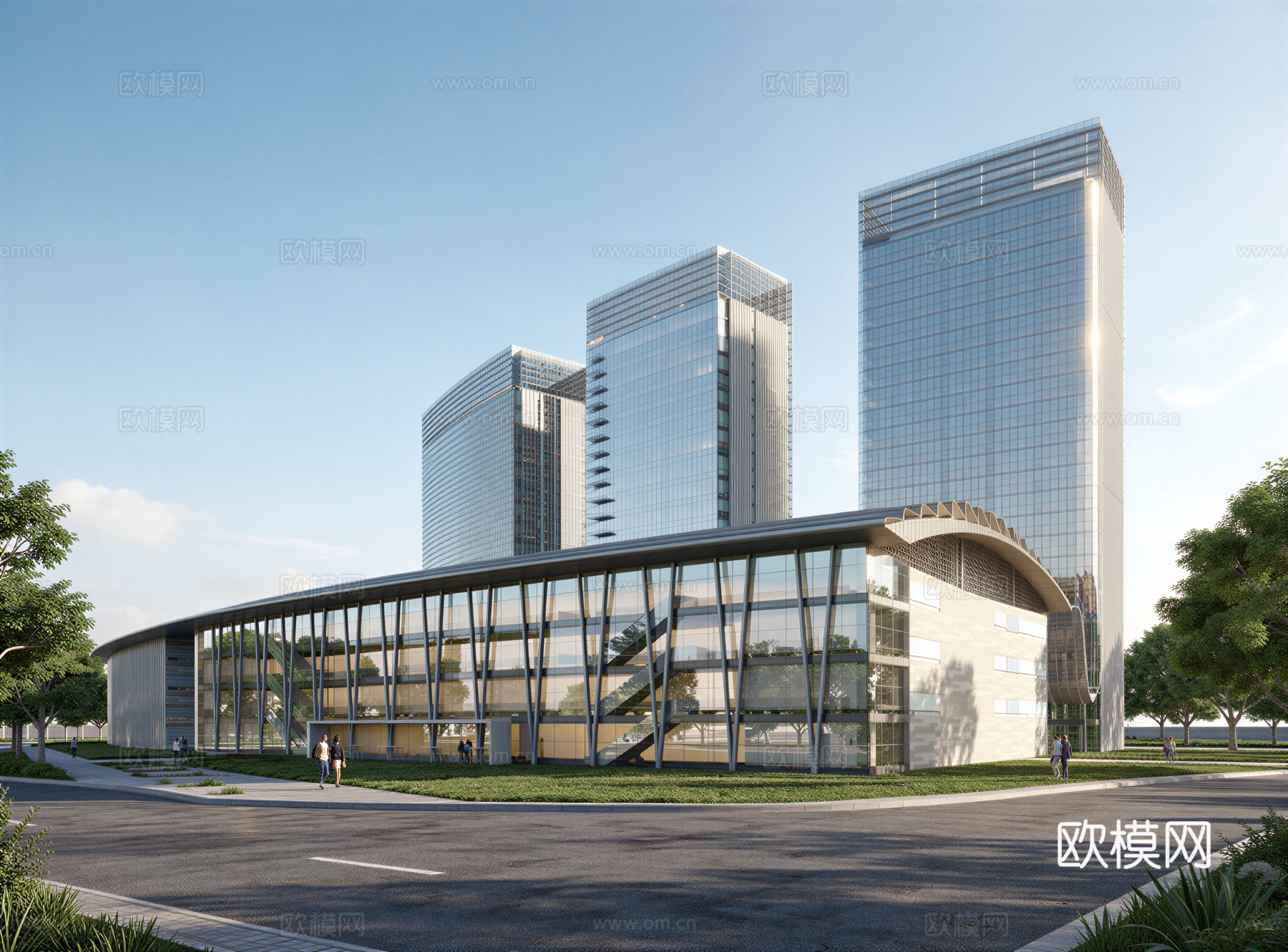 现代酒店 高层酒店 多层酒店 旅馆 酒店建筑su模型