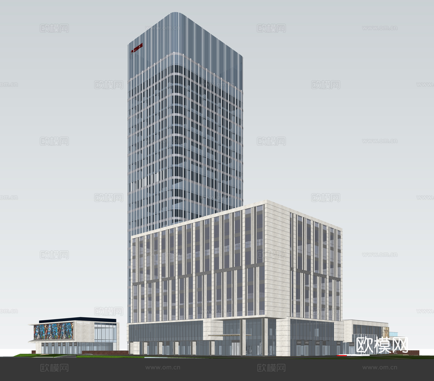 现代酒店 高层酒店 多层酒店 旅馆 酒店建筑su模型