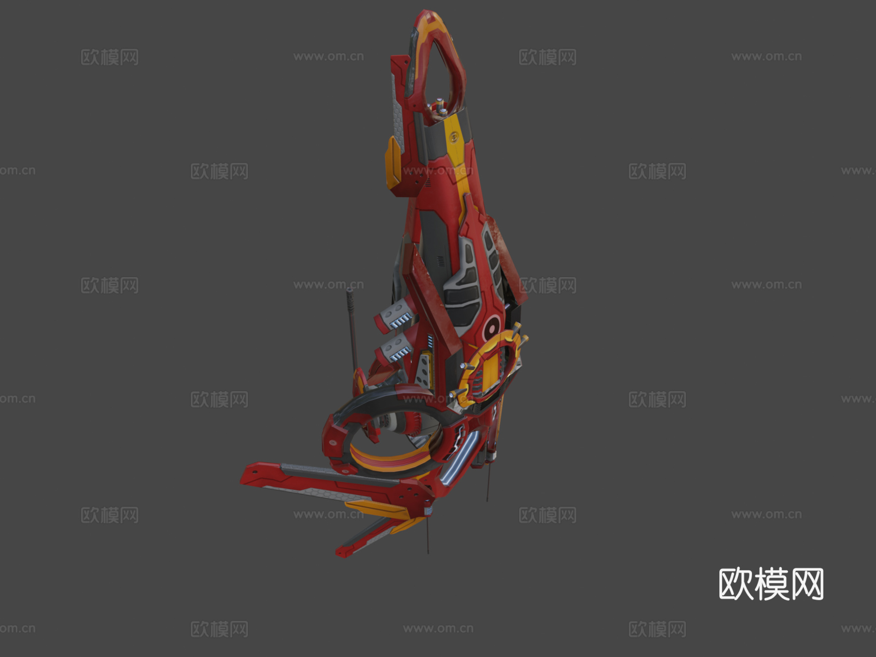 无人机 V2 红色 漫画su模型