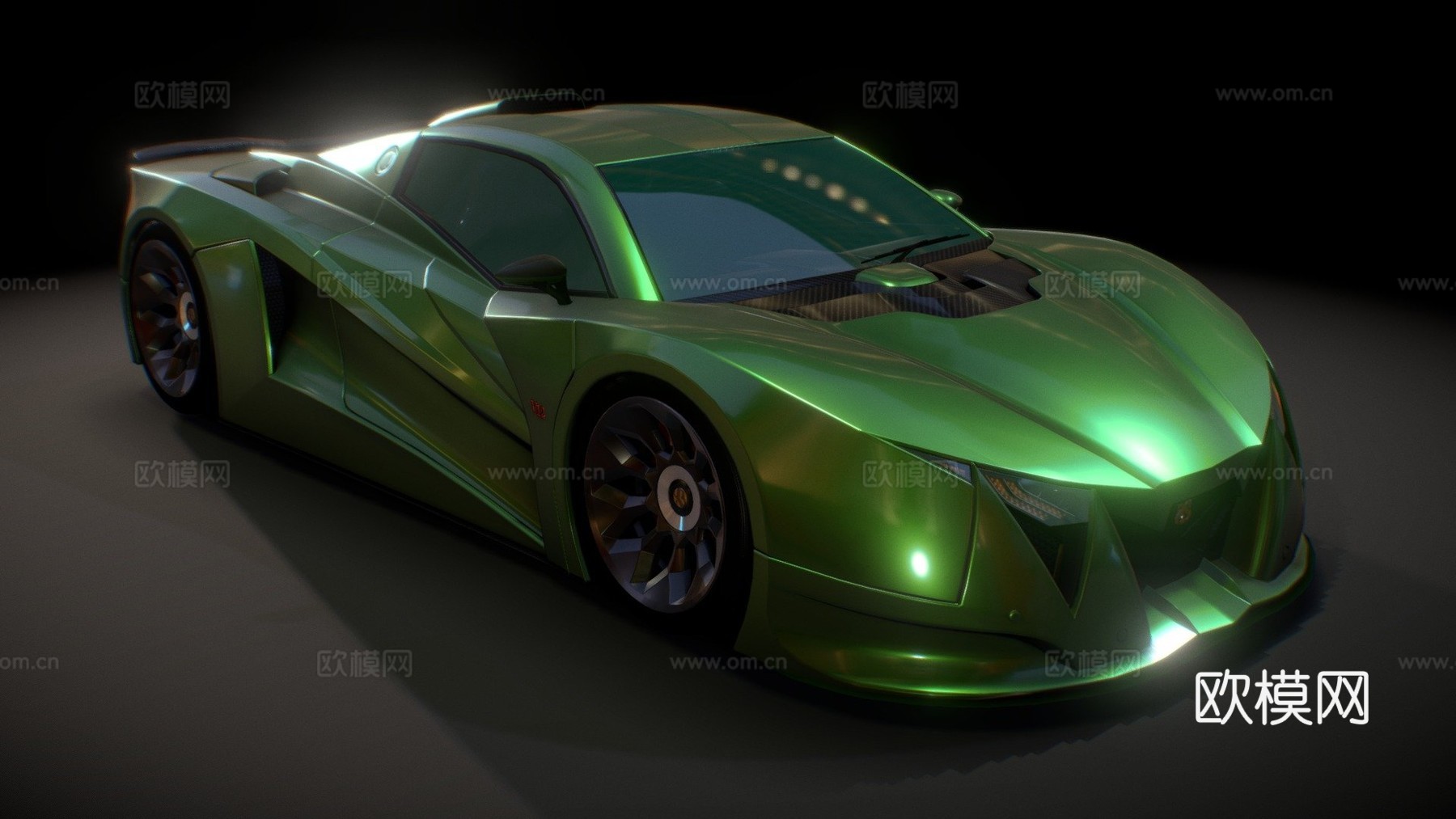 虚构超级跑车V12哥布林su模型