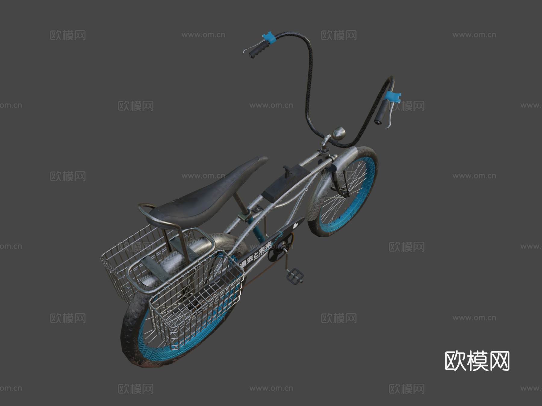 风格化自行车su模型