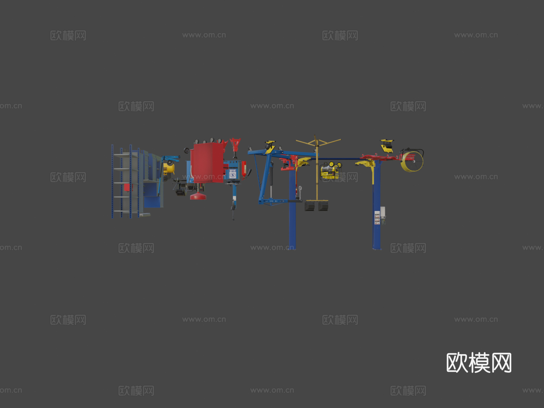 汽车服务 道具包su模型