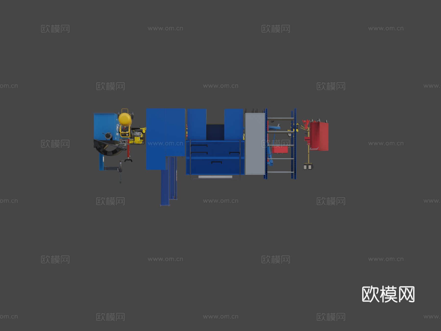汽车服务 道具包su模型