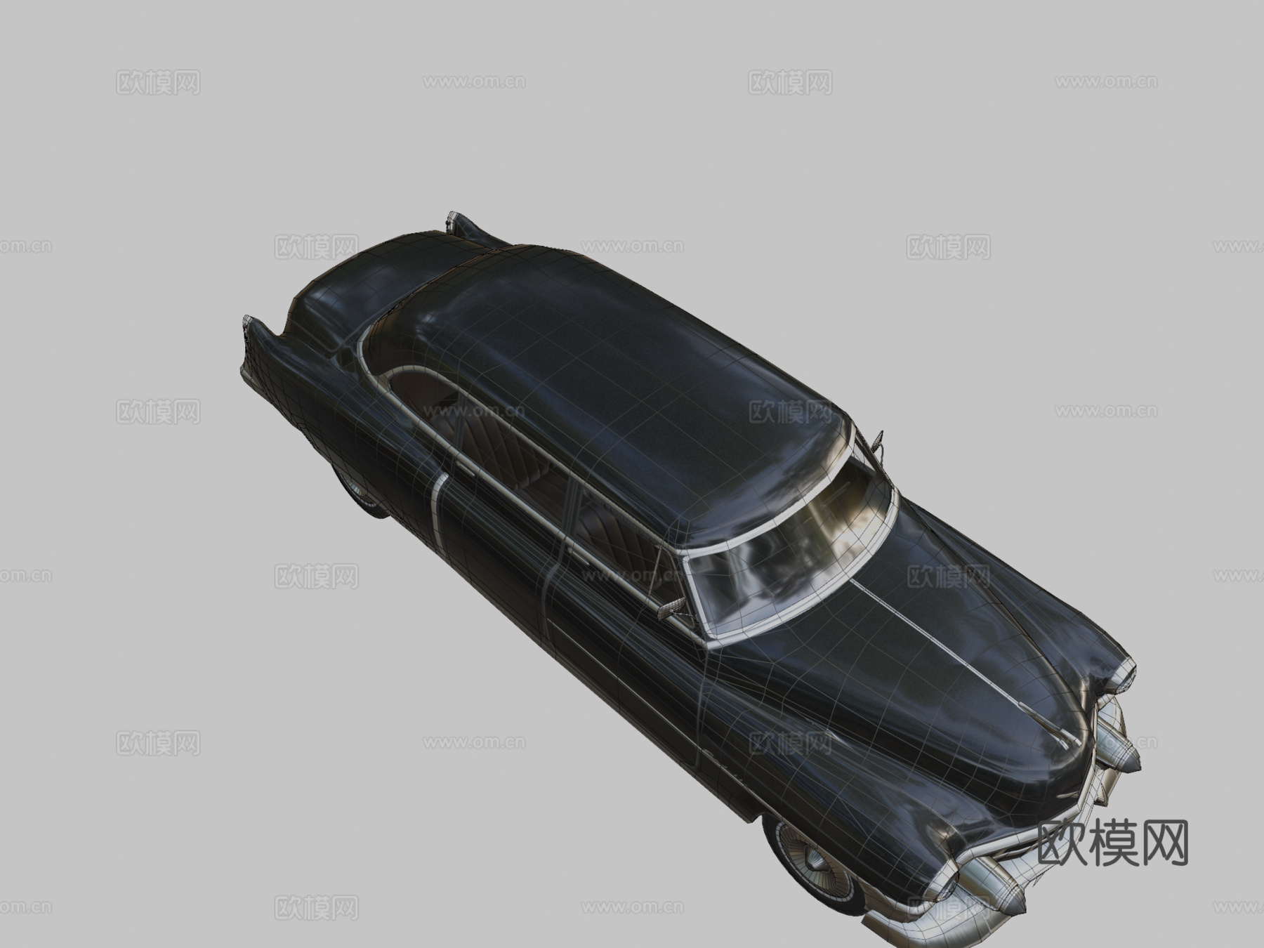 低多边形 汽车  凯迪拉克 75 轿车 1953su模型