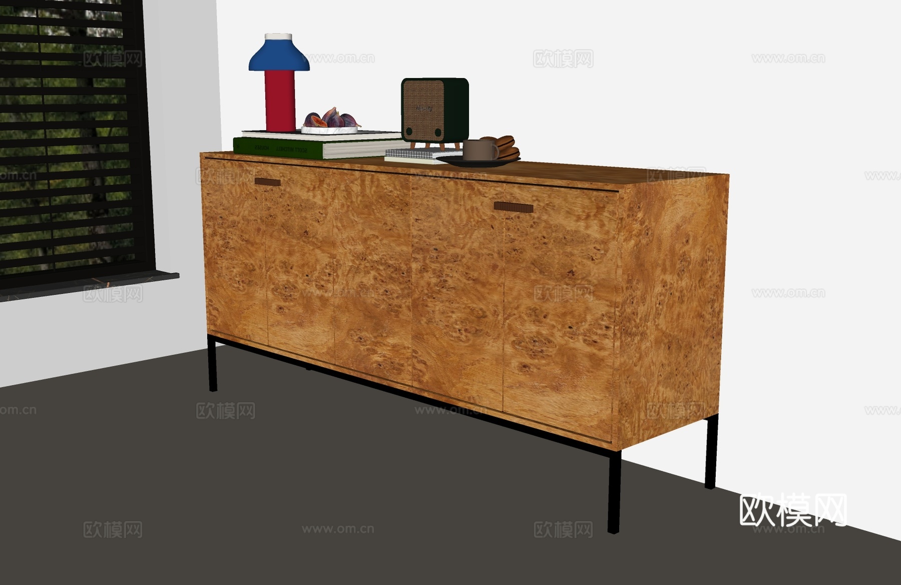 现代中古玄关柜 现代中古边柜 中古斗柜 现代中古餐边柜 中古su模型