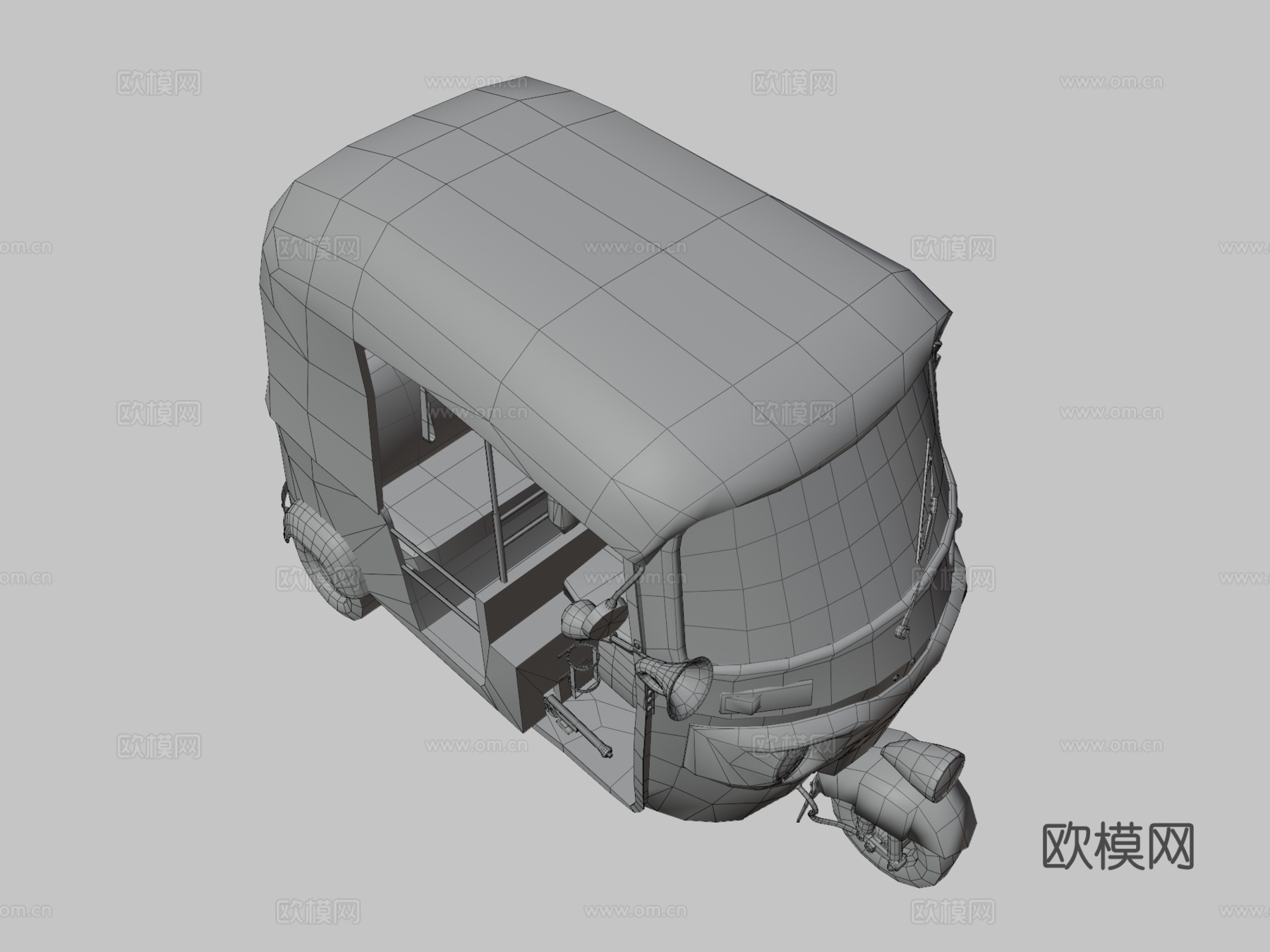孟买 机动三轮车su模型