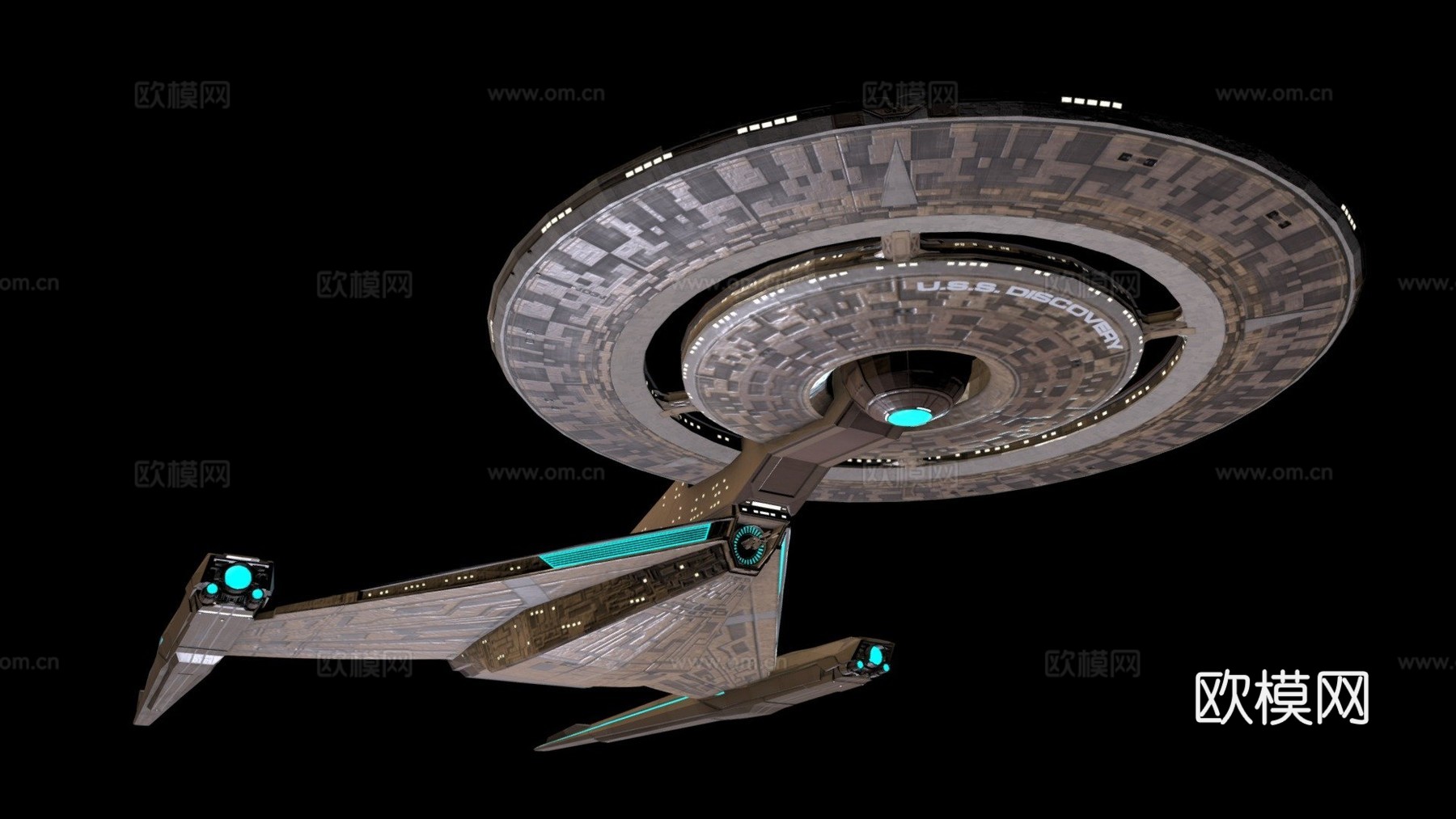 星际迷航  美国星舰 发现号su模型