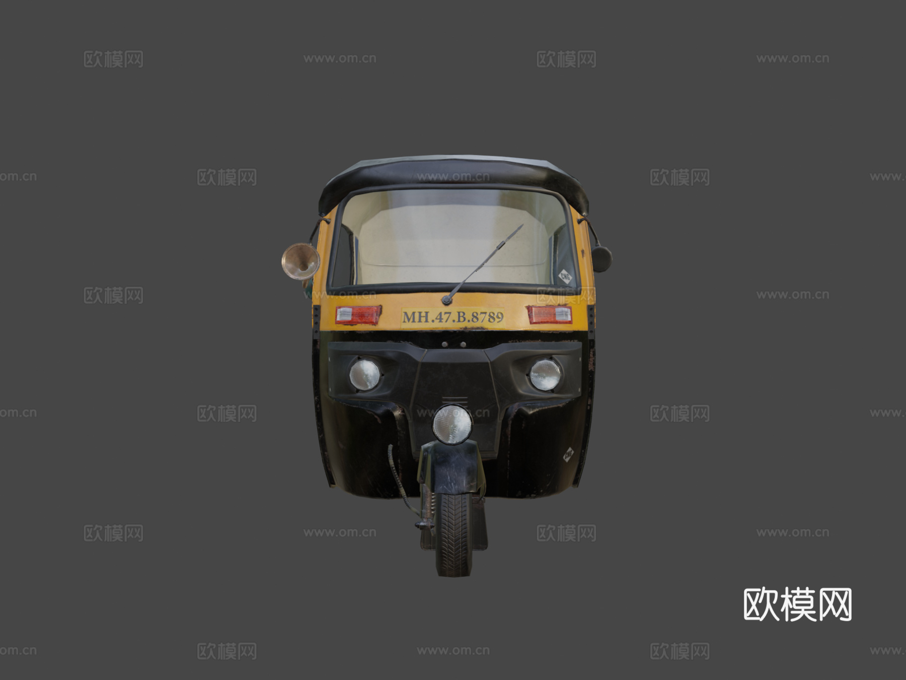孟买 机动三轮车su模型