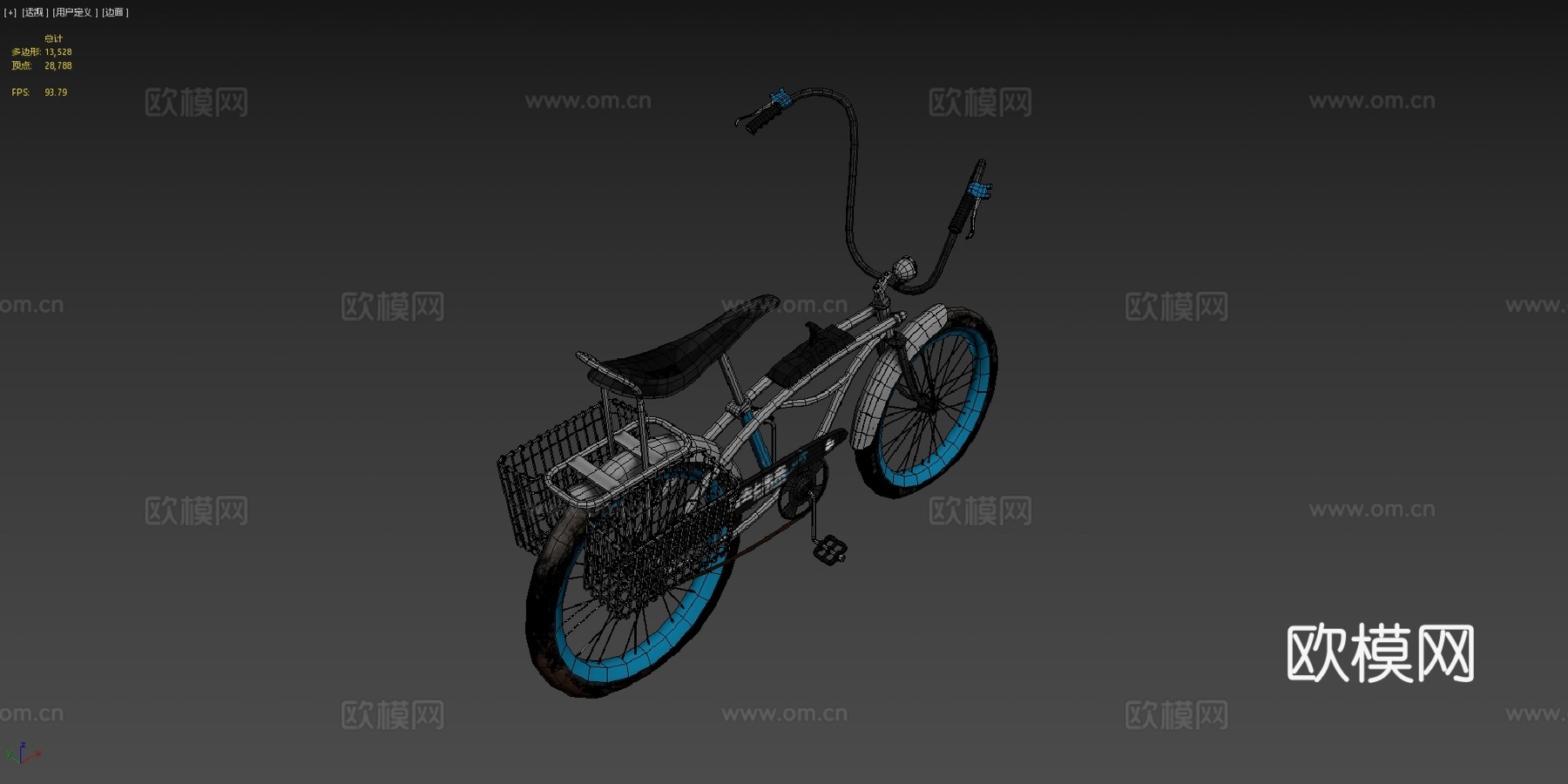 风格化自行车su模型
