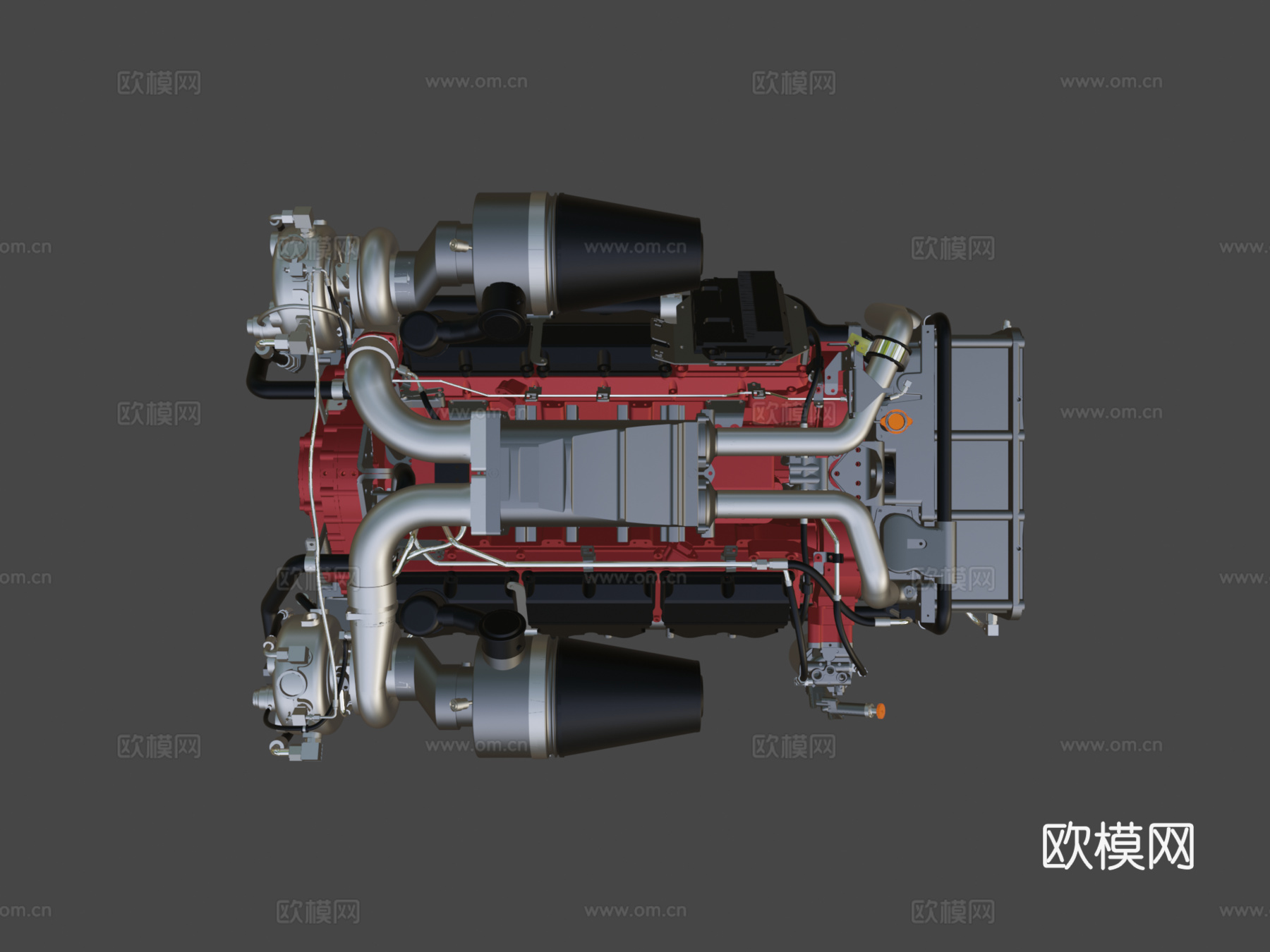 卡特彼勒 C32 1417千瓦 游艇船用发动机su模型