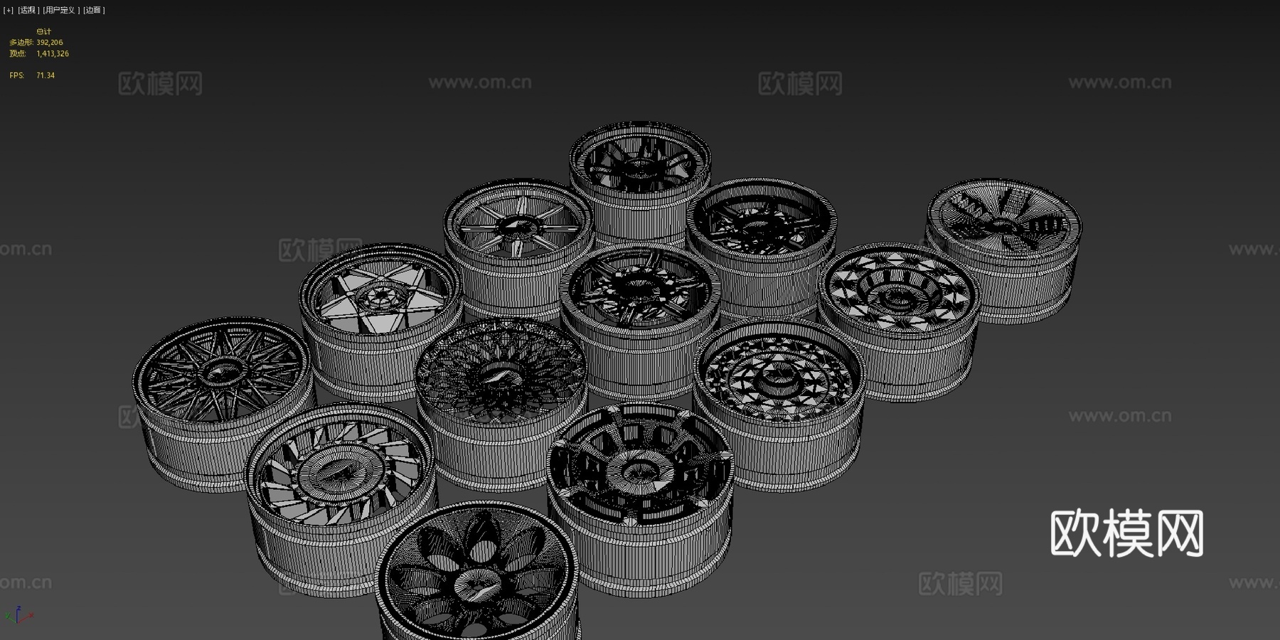 合金 车轮 轮辋su模型