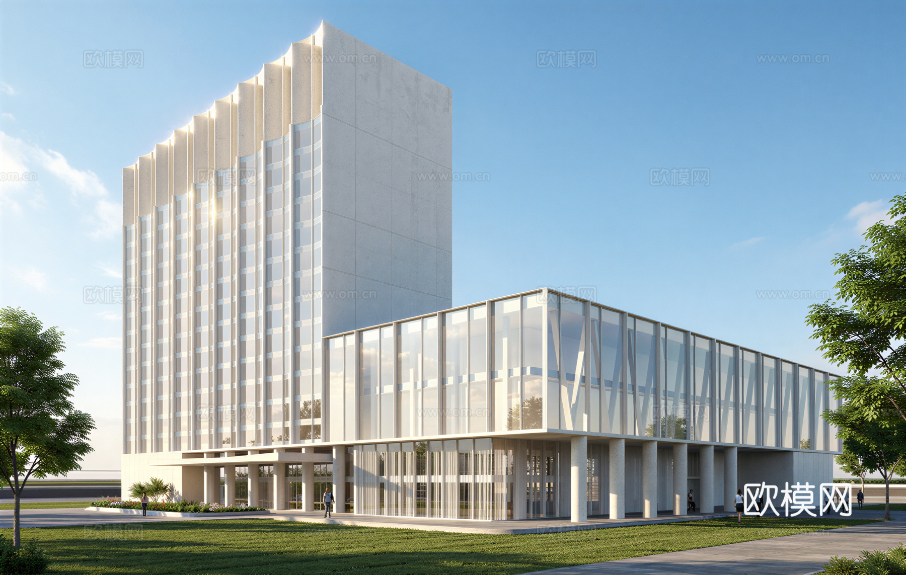 现代酒店 高层酒店 多层酒店 旅馆 酒店建筑su模型