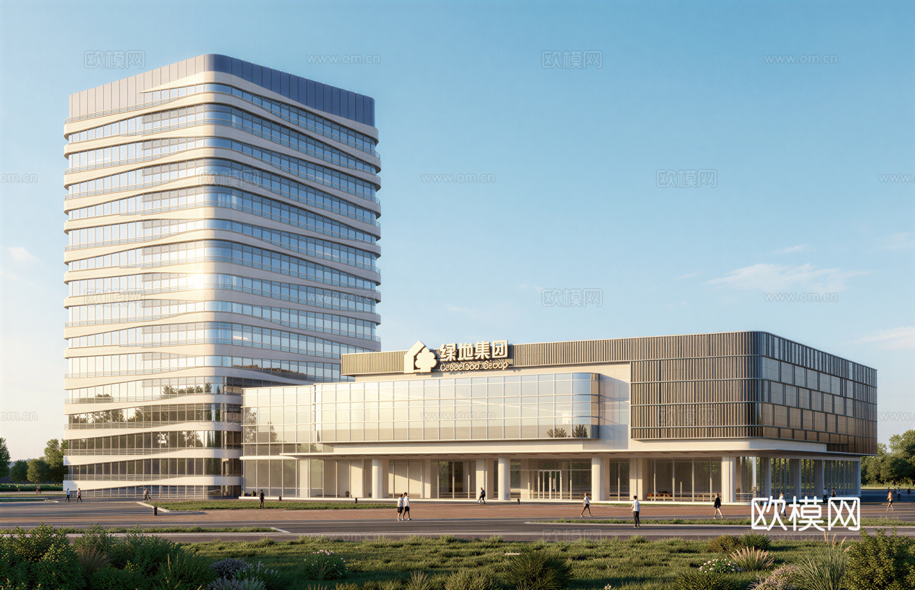 现代酒店 高层酒店 多层酒店 旅馆 酒店建筑su模型