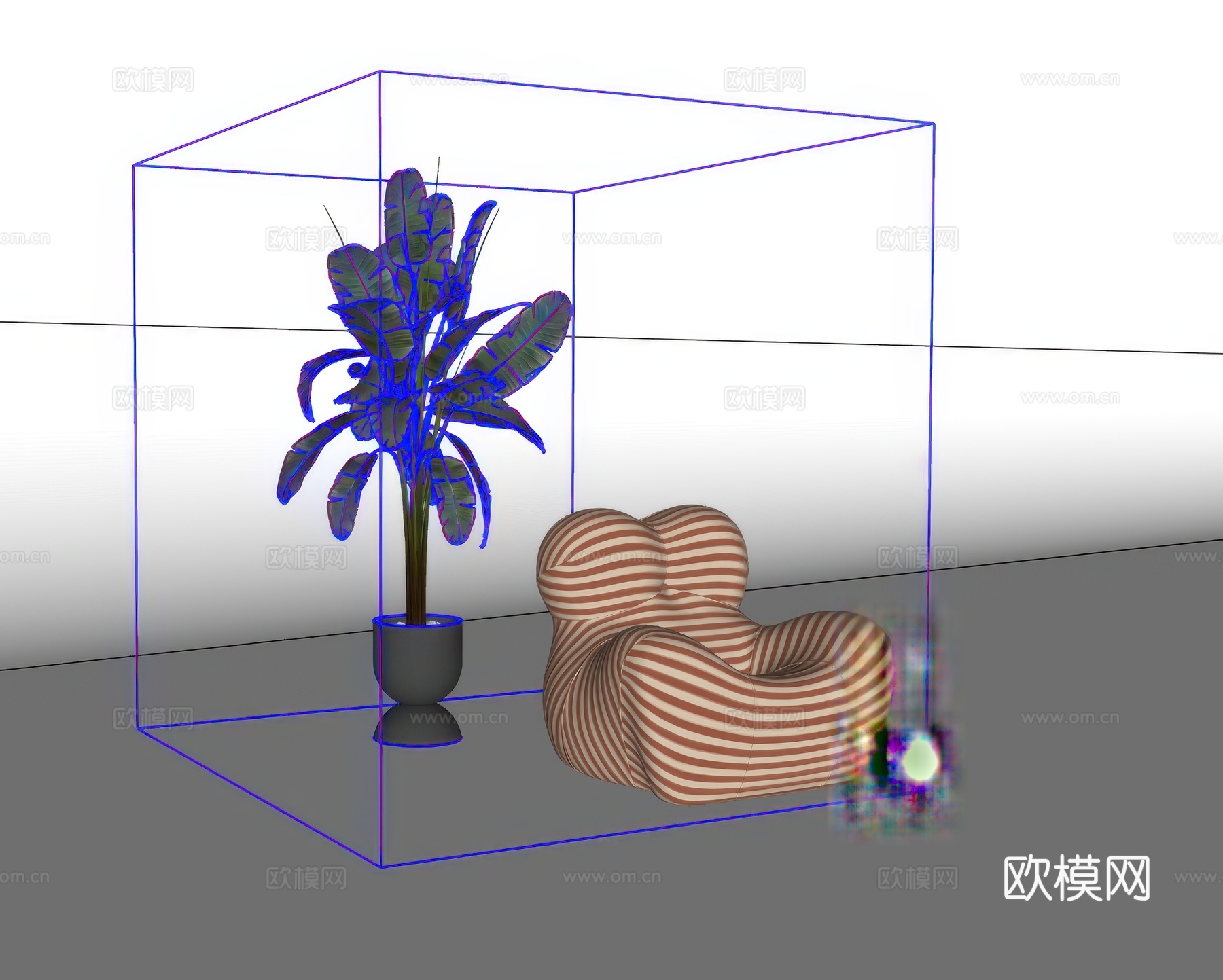 单人沙发su模型